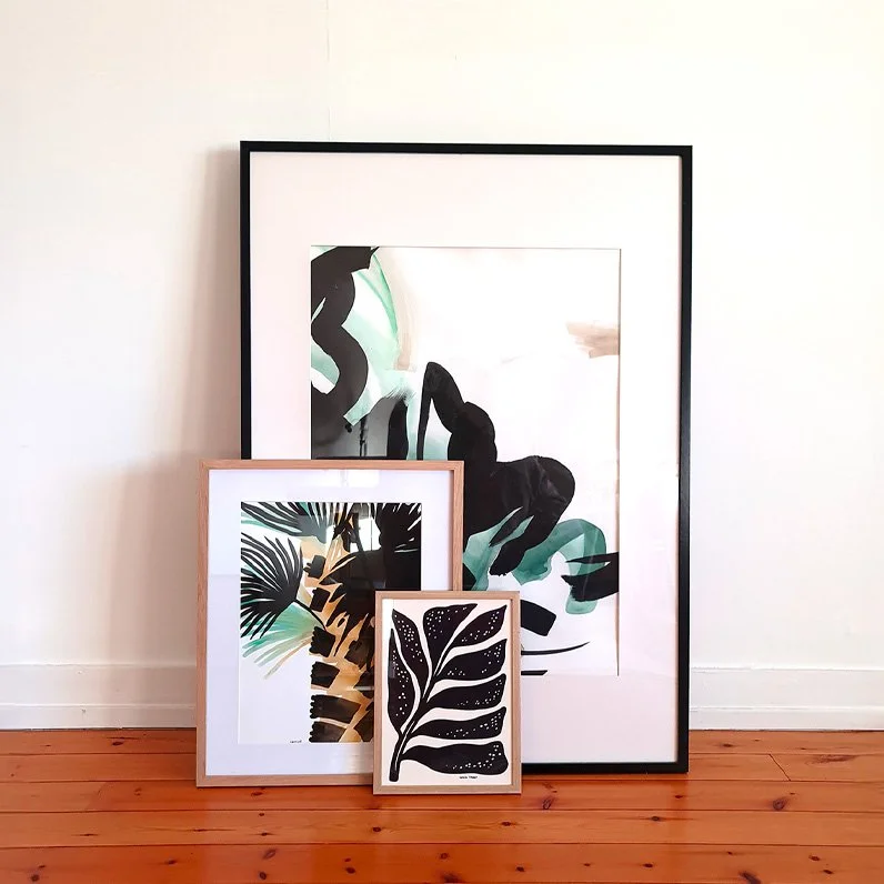 Trois cadres d'art botanique créées par Camille Tardif