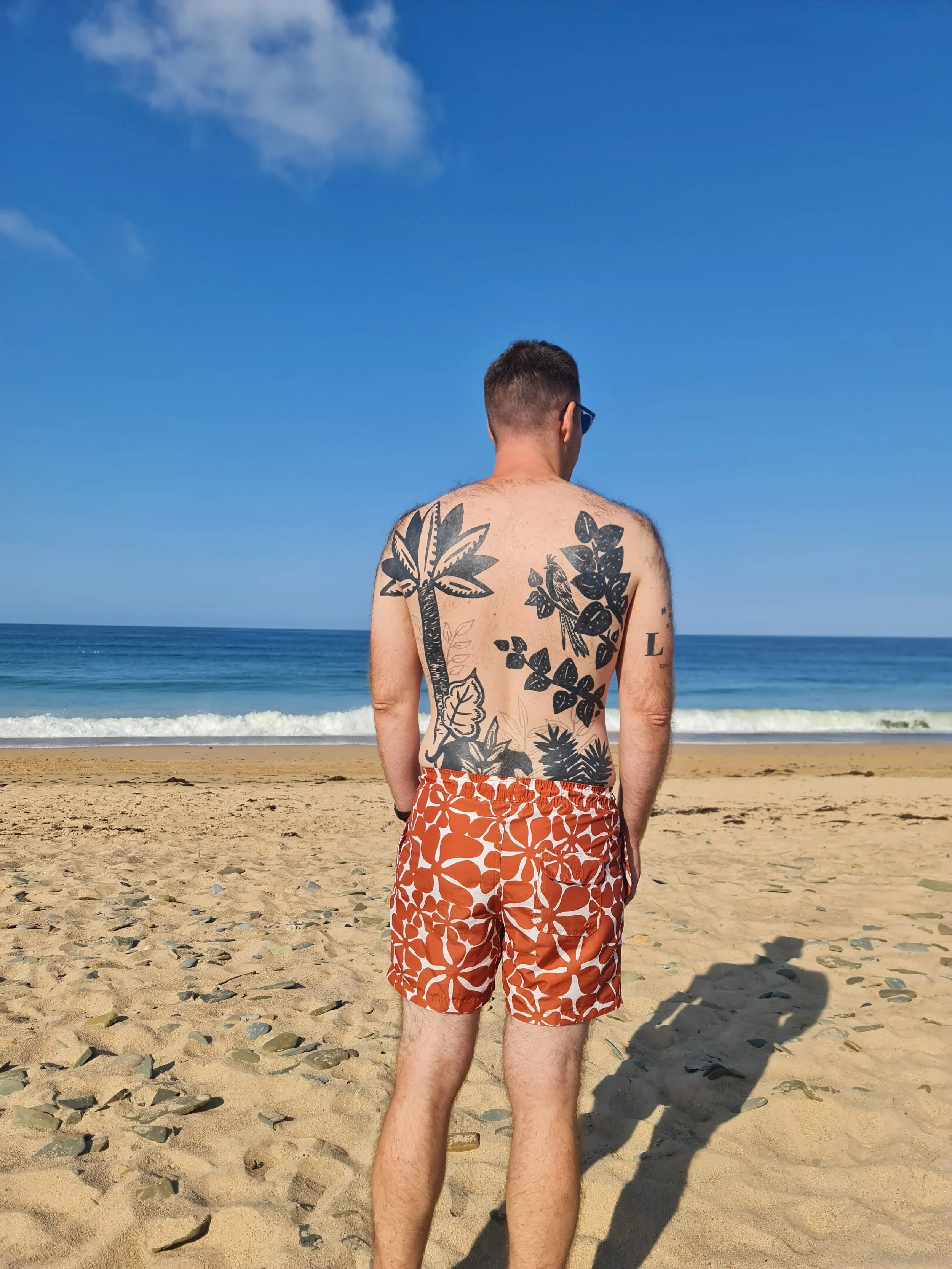 Le projet de Victorien, un dos complet graphique de jungle tropicale