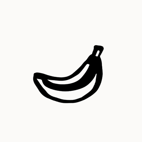 Icône simple d'une banane