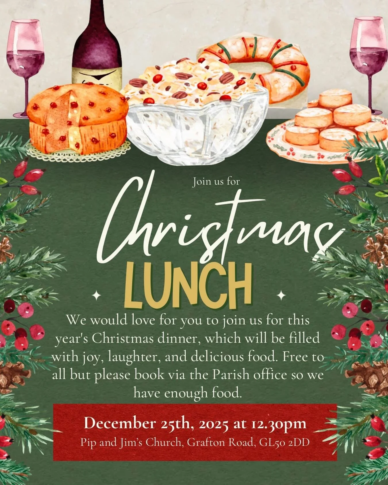 🎄 Come and join us for Christmas Lunch at Pip &amp; Jim&rsquo;s!
A cosy meal, great company, and a festive welcome for anyone who&rsquo;d enjoy being with others this Christmas &mdash; no pressure, just an open invitation.

📍 Pip &amp; Jim&rsquo;s 