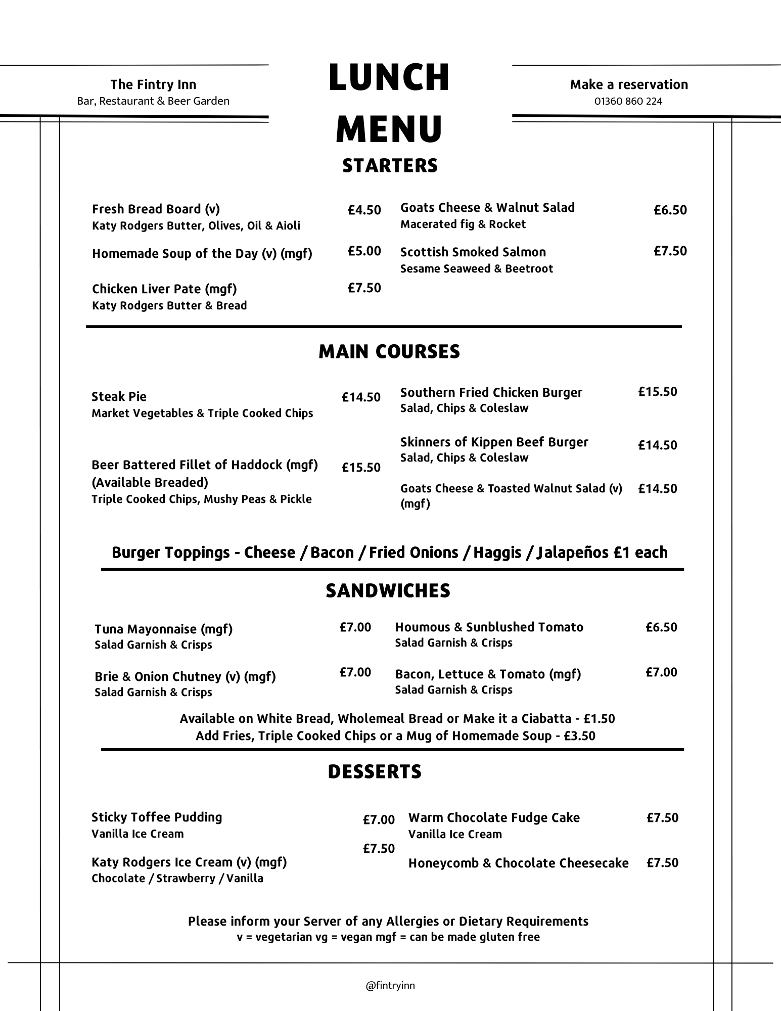 Eat — Fintry Inn