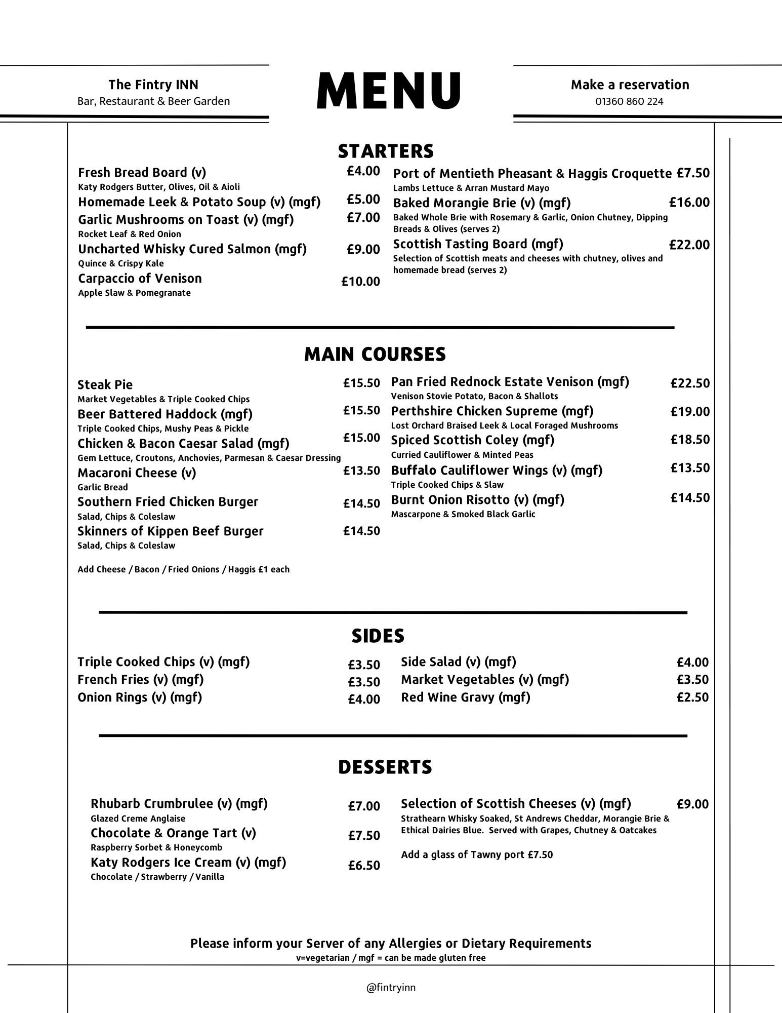 Eat — Fintry Inn