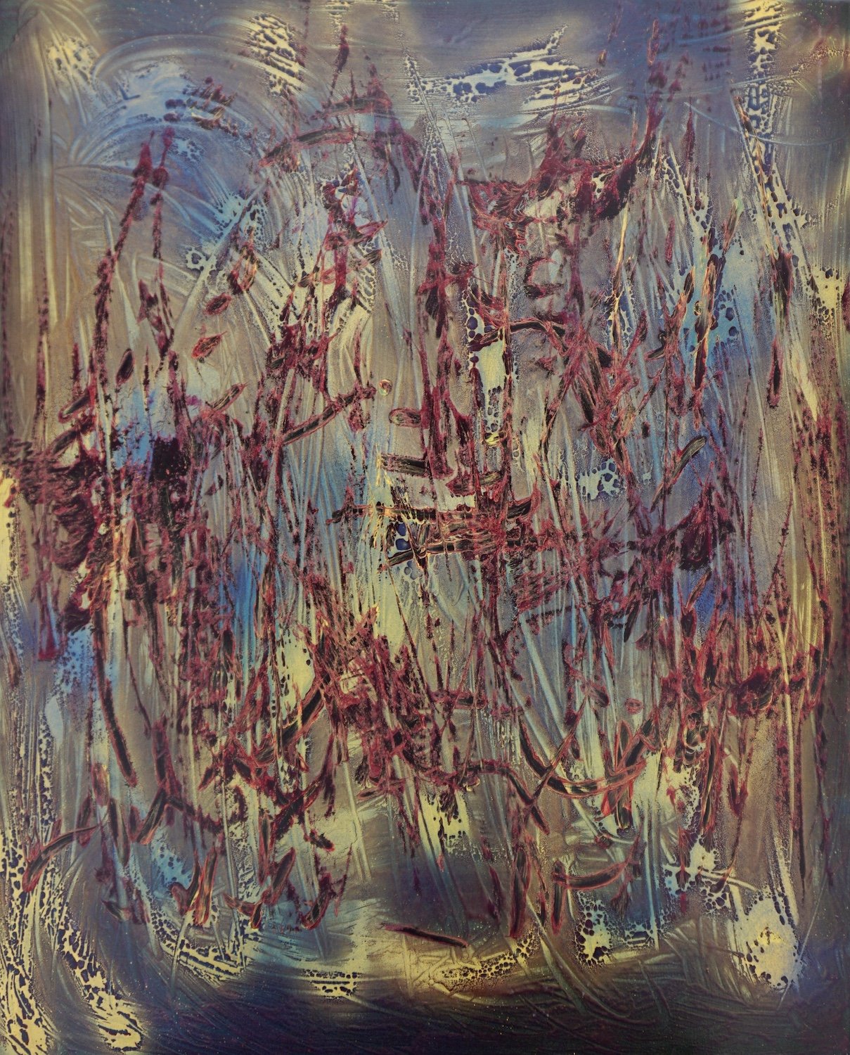 LE SURVENANT LATENT, 30’’ X 24’’, techniques mixtes sur bois. (Claude Lessard)