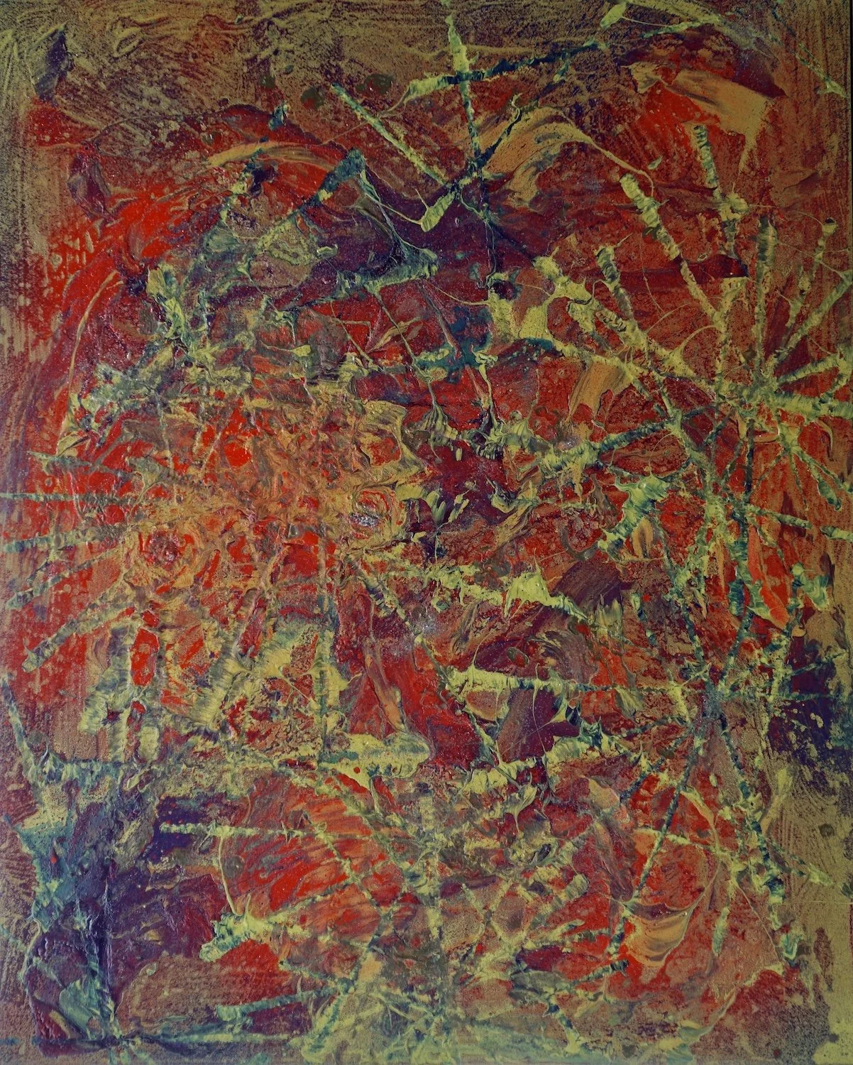  DANS LES PENSÉES DE MELCHISÉDECH, 30’’ X 24’’, techniques mixtes et graphite sur bois. (Claude Lessard)