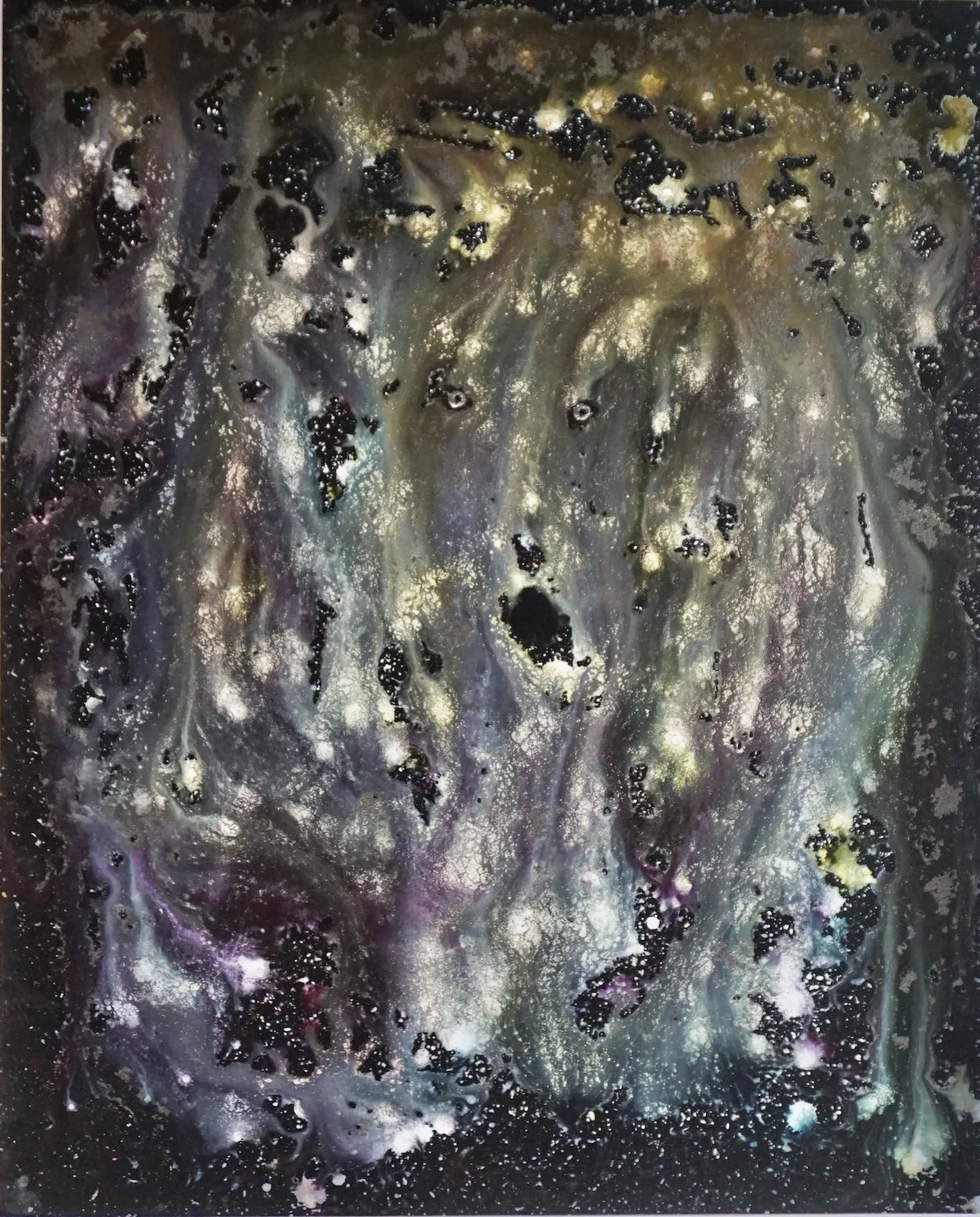 L’ESPRIT DE LA PIERRE, 30’’x24’’, techniques mixtes et graphite sur bois. (Claude Lessard) 