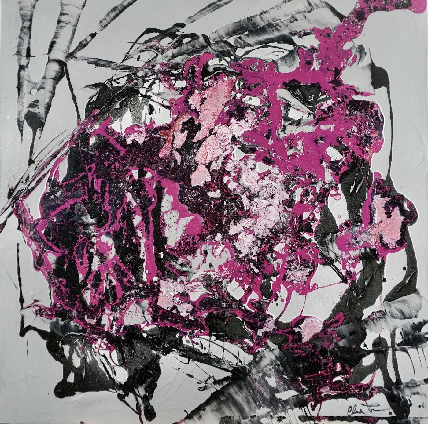 LE PATRIOTE, 24’’ X 24’’, techniques mixtes sur bois, peinture provenant du Couvent St-Jacques. (Claude Lessard)