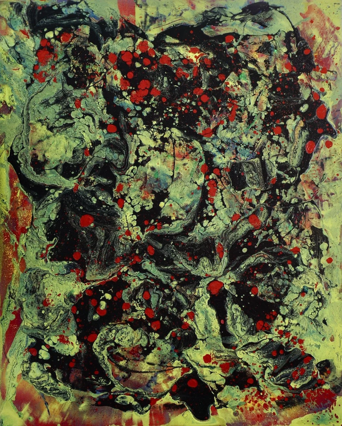 LA VIBRATION, 30’’ X 24’’, techniques mixtes sur bois. (Claude Lessard)