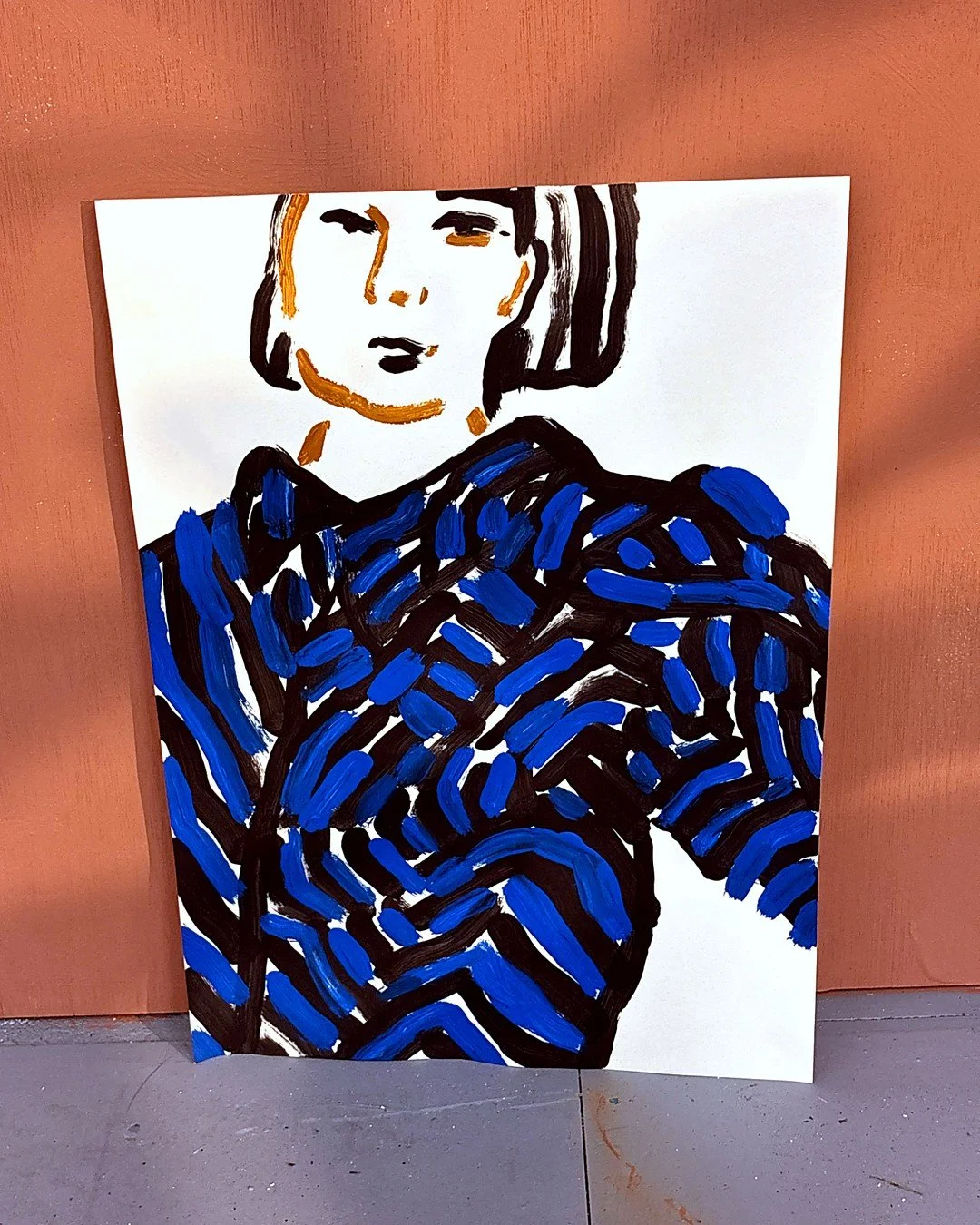 I've had three days off with the fam on half term and it has been dreamy - slow mornings, quality time, lots of hot chocolates. And now I'm back in the studio, in flow with this new series. And the best bit was a pressie from @feredaystudio of a gorg