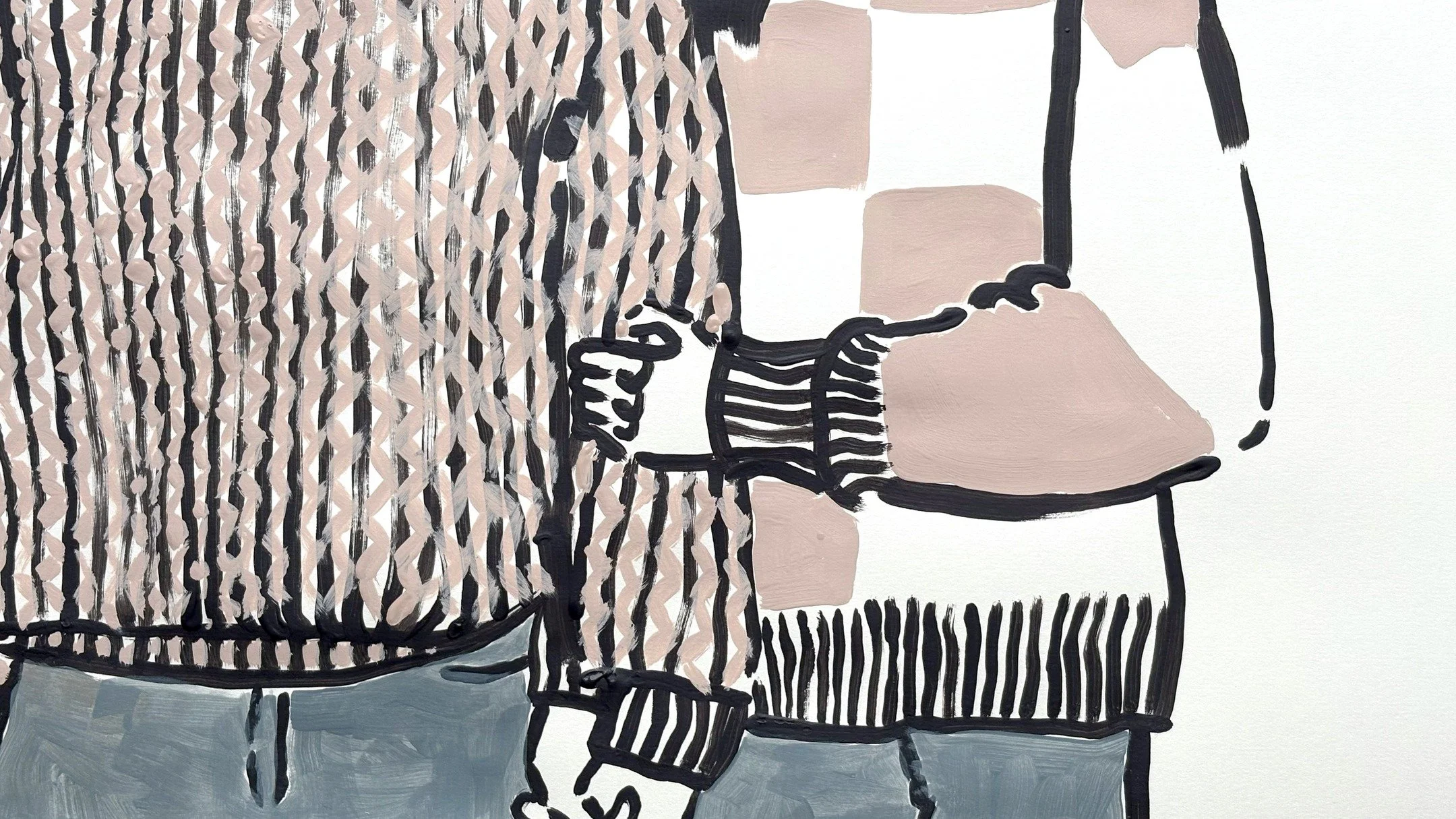 I love thinking about where my paintings will live! This one has all the feeling of cold, crisp walks wearing your favourite snuggly knit, walking hand in hand with your favourite person. It makes me feel happy just looking at it. I wonder what sort 