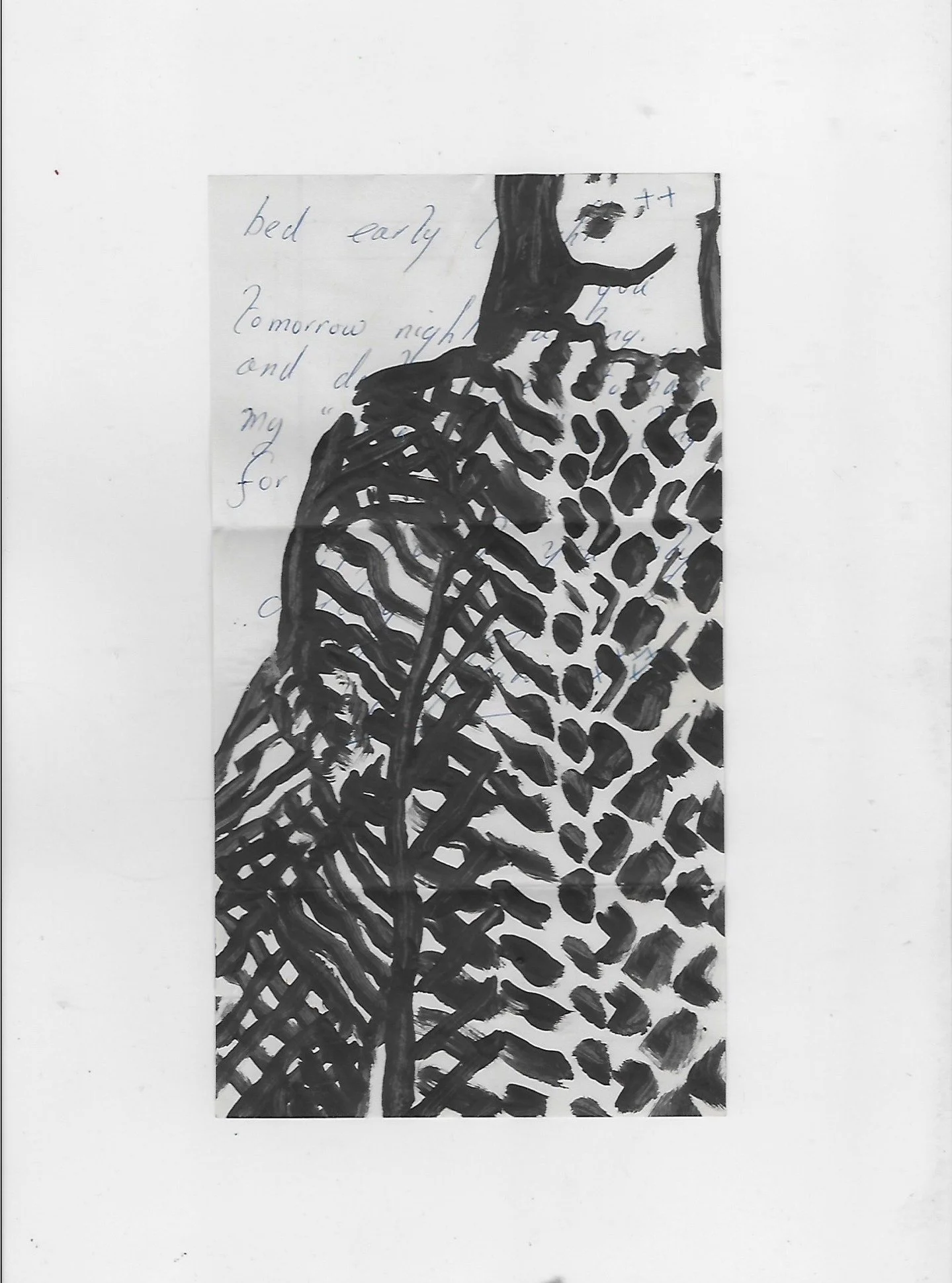 Darling Jerry, day 3 of 30
Brush strokes into patterns, marks into meaning, and a letter from another lifetime. 
I keep coming back to these old handwritten letters - I love how the delicate handwriting sits quietly underneath my bolder painted lines