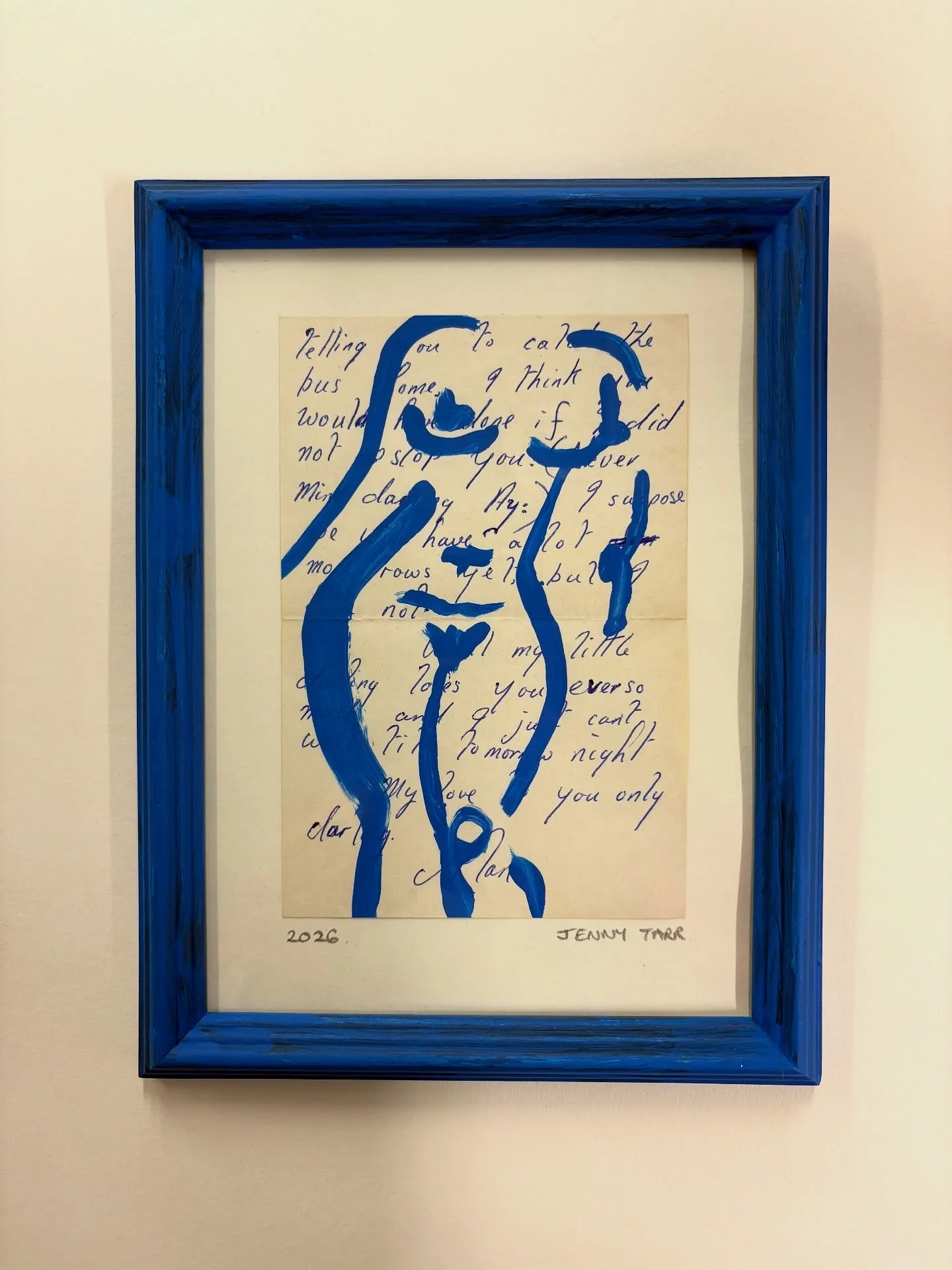 Darling Jerry, day 7 of 30

&lsquo;My love to you only darling.&rsquo;

These love letters just steal my heart!

This one is a little bit different - I found myself reaching for my blue paint. And the feeling that it brings is just gorgeous. For me t