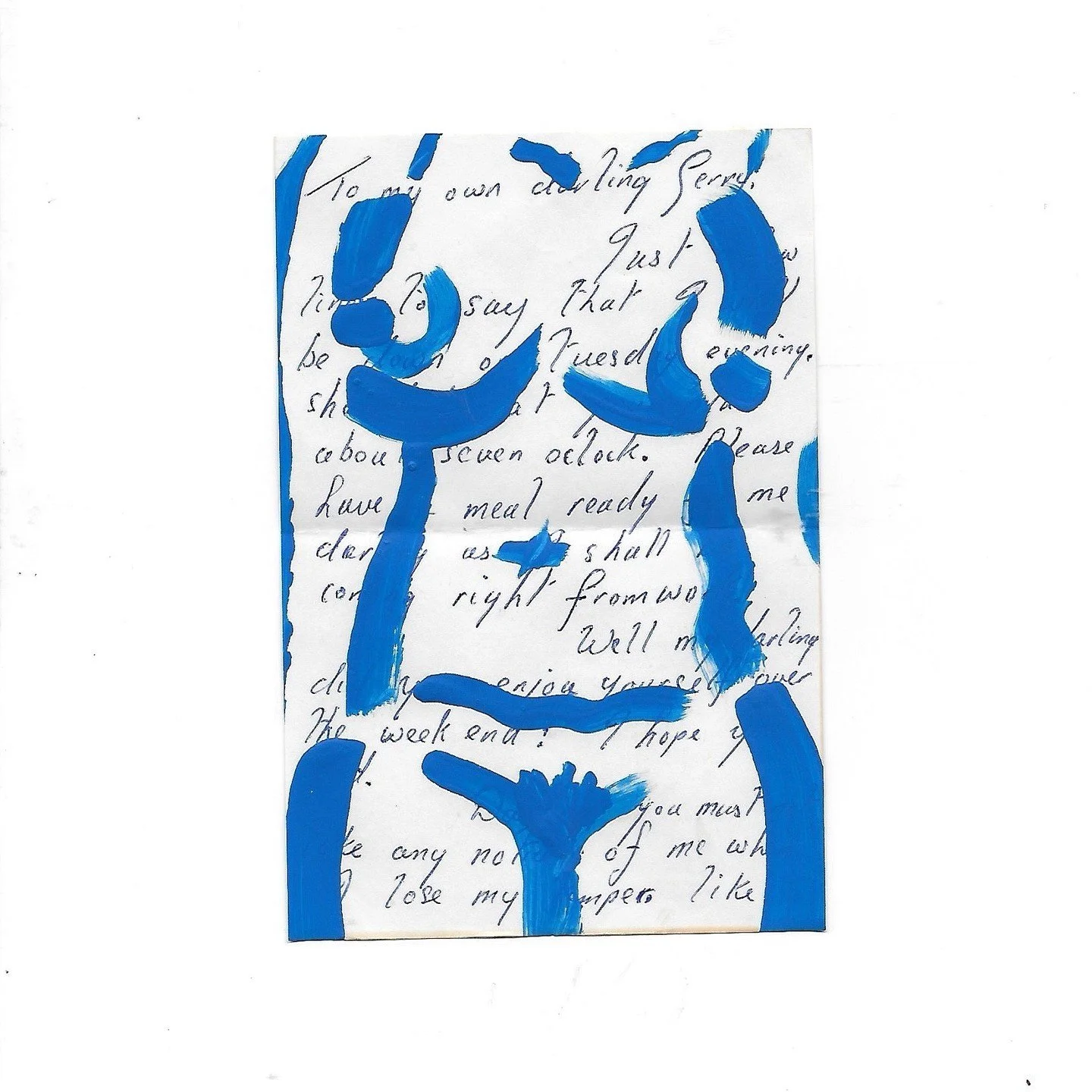 Darling Jerry - Day 14 of 30 

Thinking about connections and combinations. How one thing can become another when combined with something else. Here, seeing the combination of a thin slightly scratchy line of the handwriting, with the thick and more 