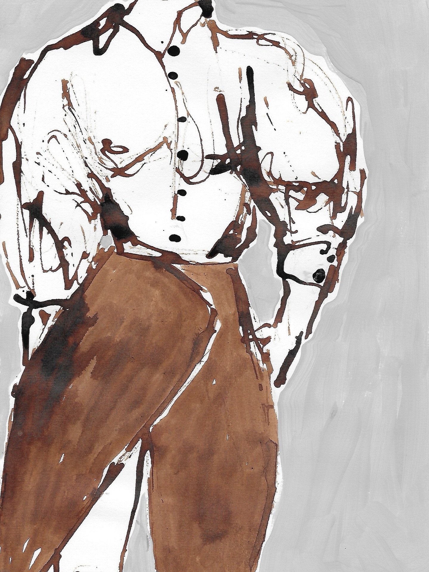 Exploring clothing and identity. That feeling when you put something on and you just feel good. 

Playing with ink rather than my usual masonry paint - what do you think?

.
.
.
#fashionillustration #editorialillustration #fashionillustrated #fashion