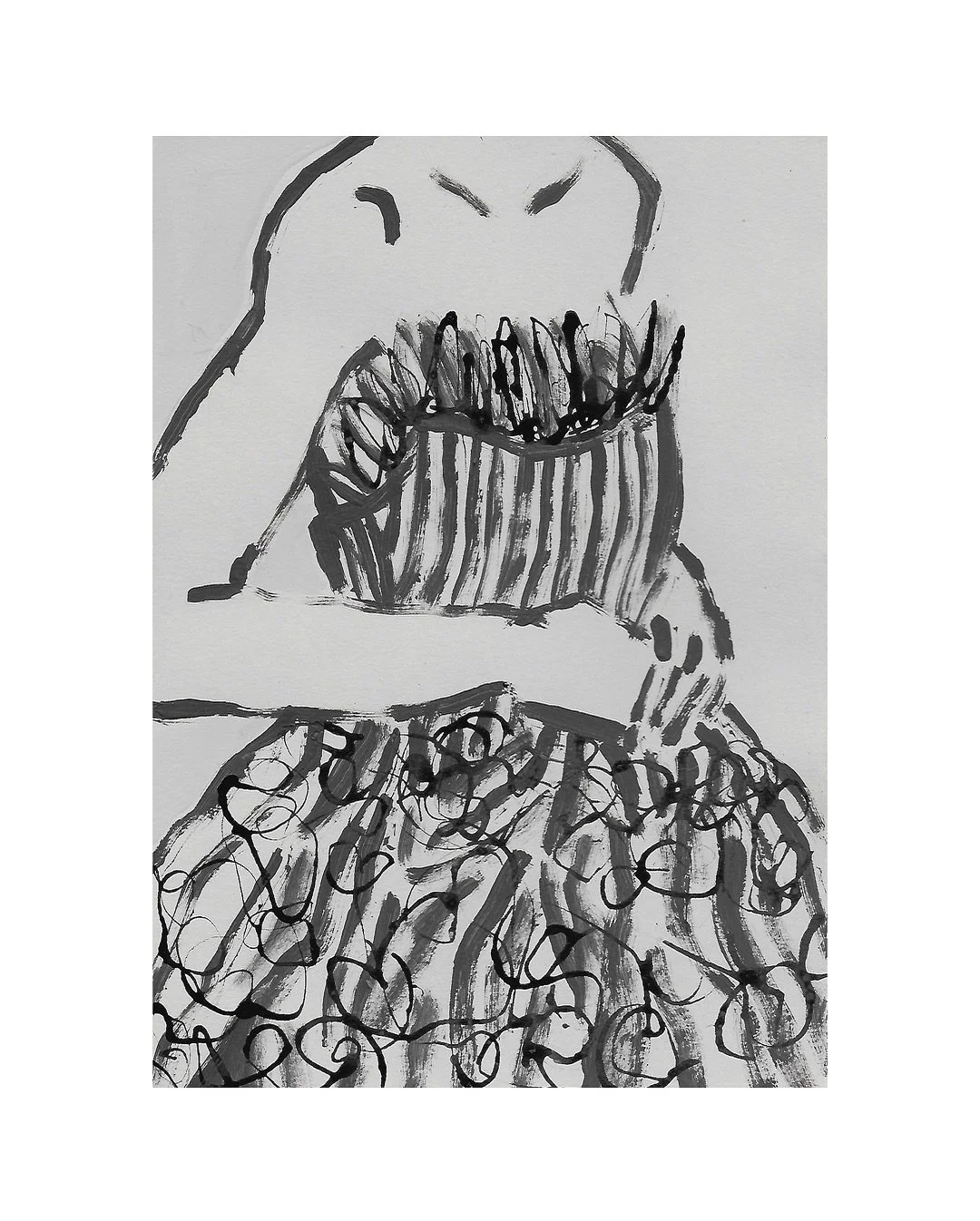 Fashion illustration inspired by the most gorgeous @alexandermcqueen silver satin dress (autumn winter 2026).

I want to walk around adorned in feathers. Perhaps I will. Perhaps we all should!! Imagine the sheer power we&rsquo;d feel. Such strength i