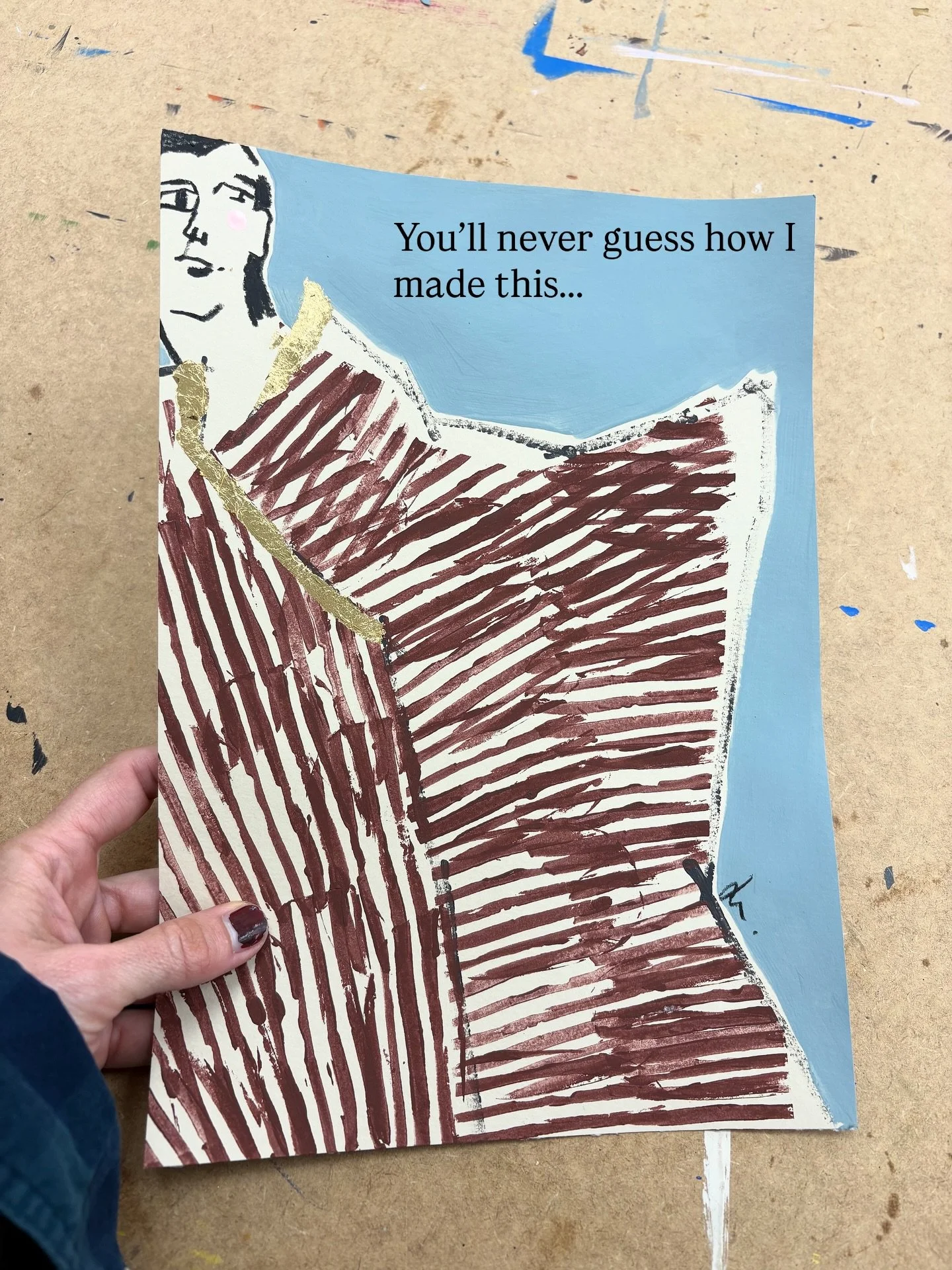 I love that I am a 40 year old woman who is still playing with potato printing! 😂

Genuinely, I spent the whole day in the studio carving and printing with potatoes, and I LOVE the results. The first one I hacked at with a craft knife and it didn&rs