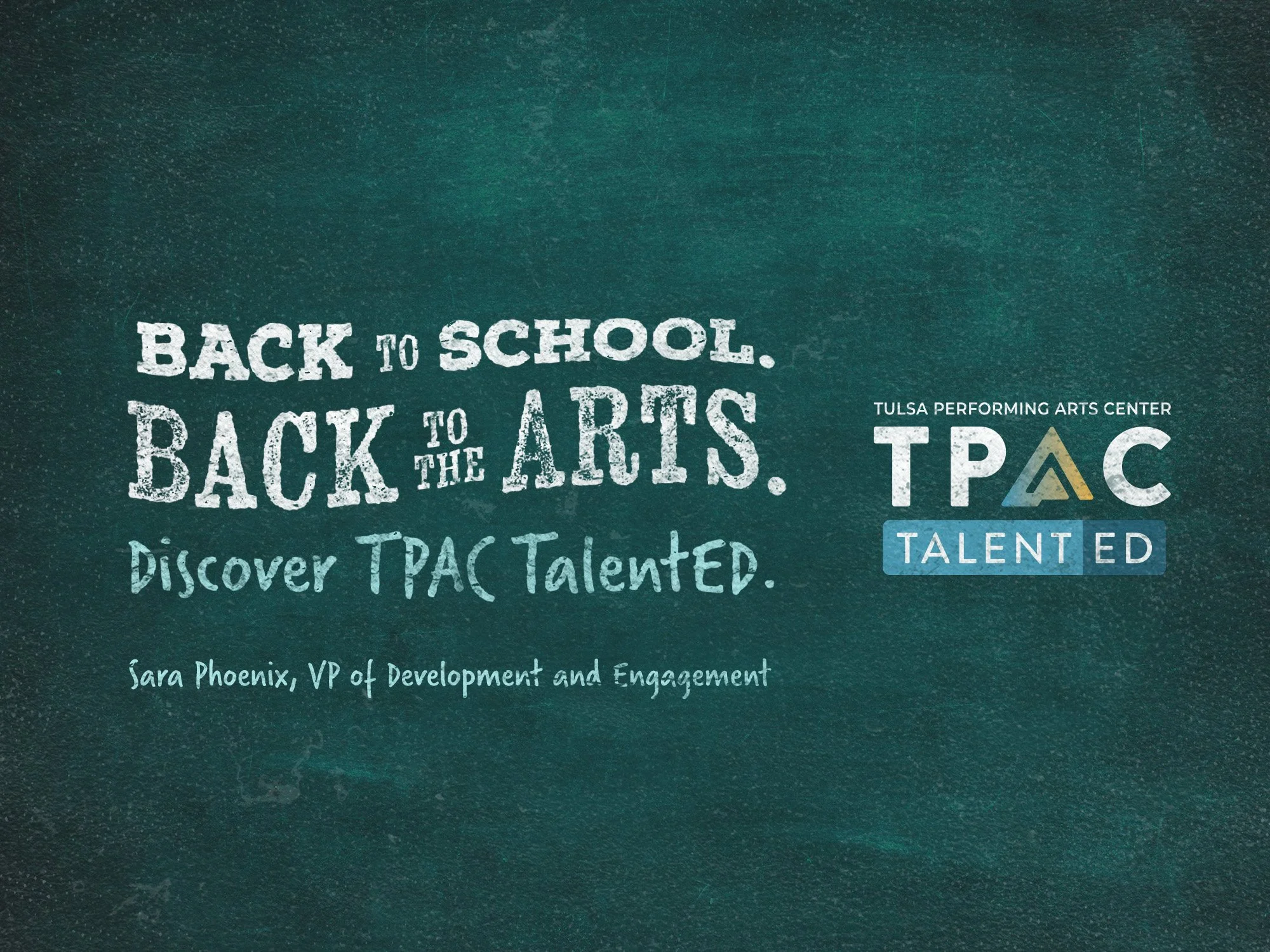 Back to School. Back to the Arts.