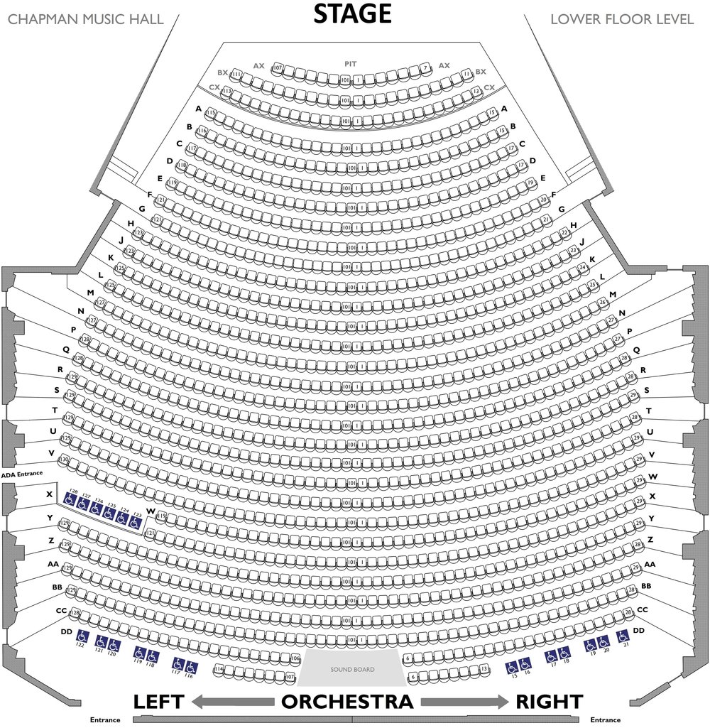 Seating Chart - The Hillman Center for Performing Arts