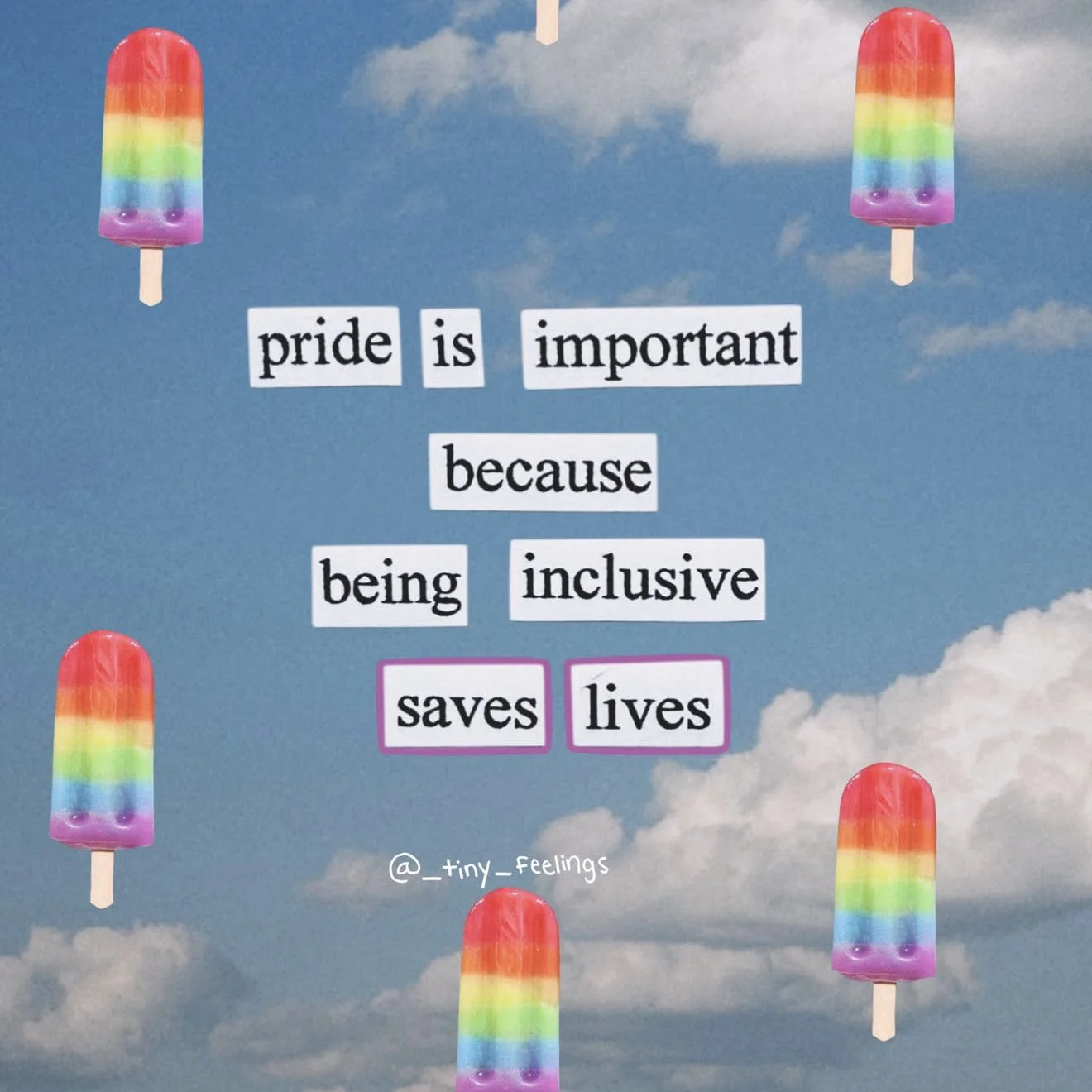 Everyone deserves to feel seen, valued, respected, and safe exactly as they are. Pride isn't just a celebration; it's a reminder that representation matters, acceptance matters, and love will always matter.⁠ @_tiny_feelings 
⁠
This month and every mo