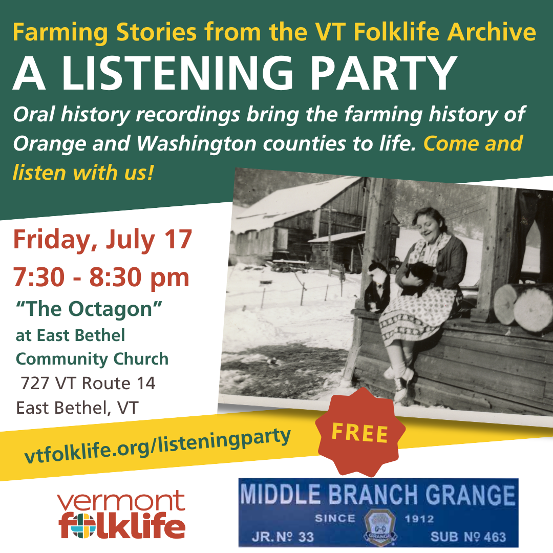 Listening Party: Farming in Orange and Washington County
