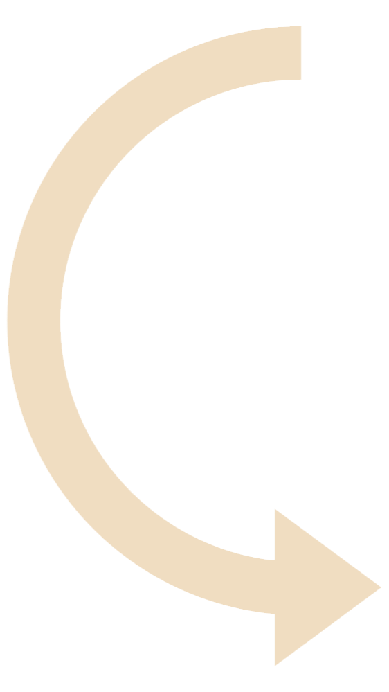 Beige circular arrow pointing clockwise.