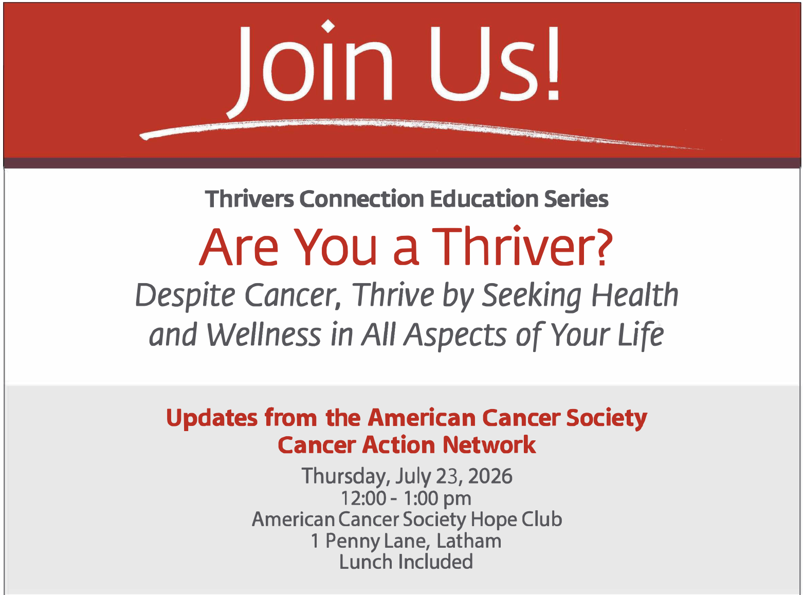 Thrivers Education Series