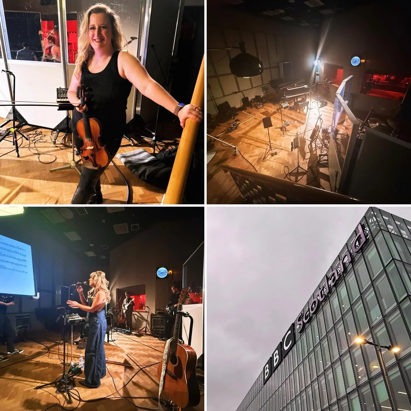 I&rsquo;m so happy, I could burst. Might sound over the top but this job really is a privilege and jumping with @riannedowney and her amazing musicians tonight for #quaysessionswithroddyhart with @bbcradioscot was unreal. @roddyhart 

Rianne&rsquo;s 