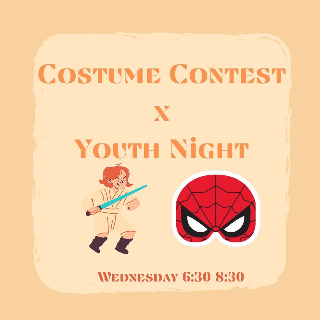 This Wednesday wear your best costume and we will vote on the best one! So maybe bring in some creativity. Sarah bay will be bringing the word to close our REAL series. Be there this upcoming Wednesday. 👾