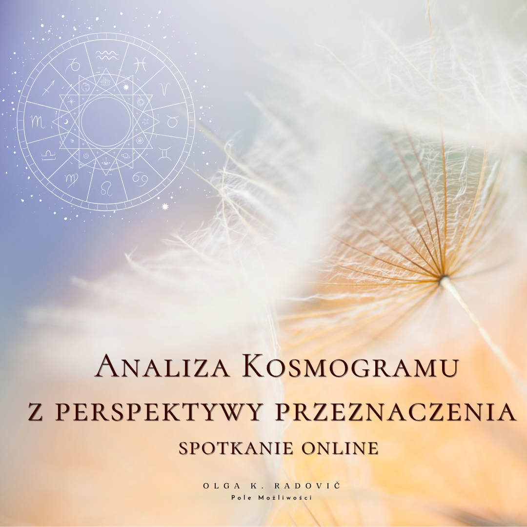 Bestseller: Analiza kosmogramu z perspektywy przeznaczenia. Spotkanie online 1h/ 60 min (płatność w € i zł)
