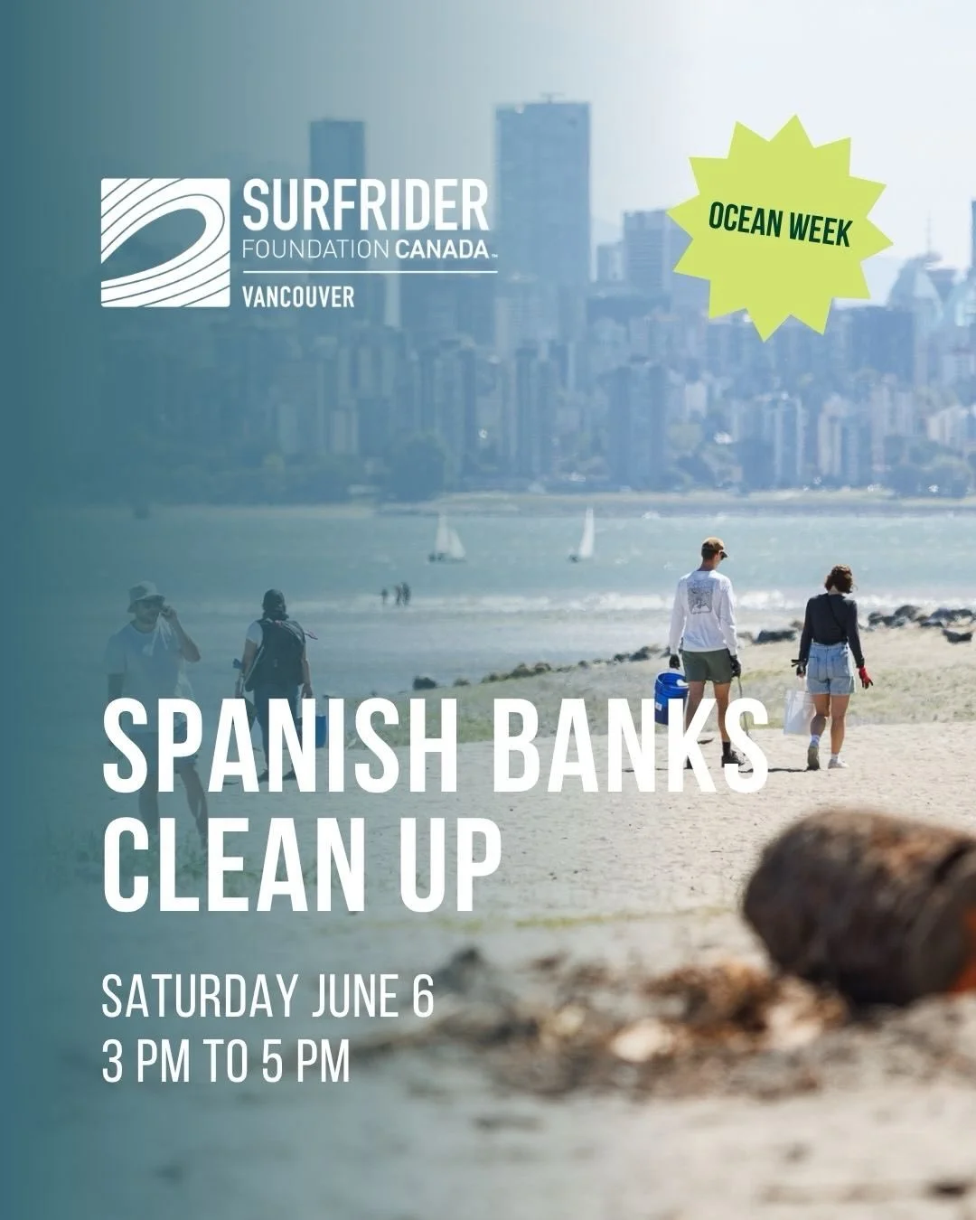 Celebrate Ocean Week Canada and World Ocean Day with us at Spanish Banks from 3 pm to 5 pm on June 6! 

Help us protect Vancouver&rsquo;s coastline, connect with other ocean advocates, and enjoy some tasty snacks from our friends at @tacofinolovesyou