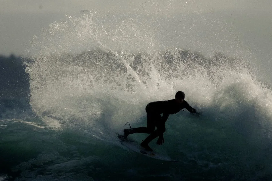 A surfer on a wave