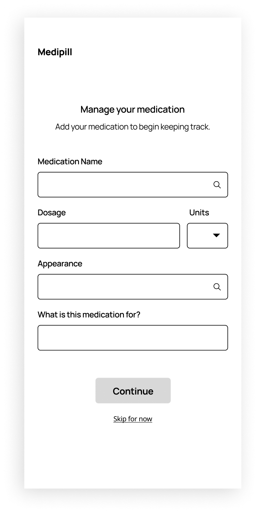 3. Onboarding — Medication Information