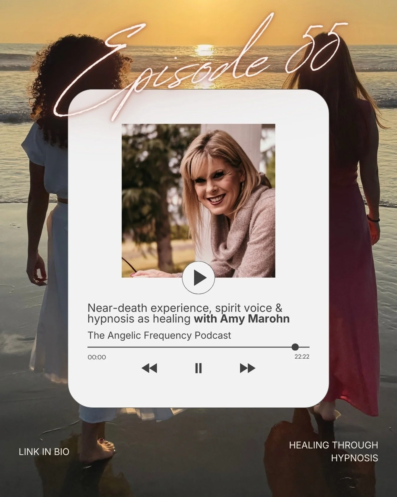 We sat with @amymarohn.spiritualhypnosis &mdash;spiritual hypnotist and medium&mdash;as she shares the near-death experience that changed her life. After years of chronic illness and a breaking point moment of surrender, her soul left her body&hellip