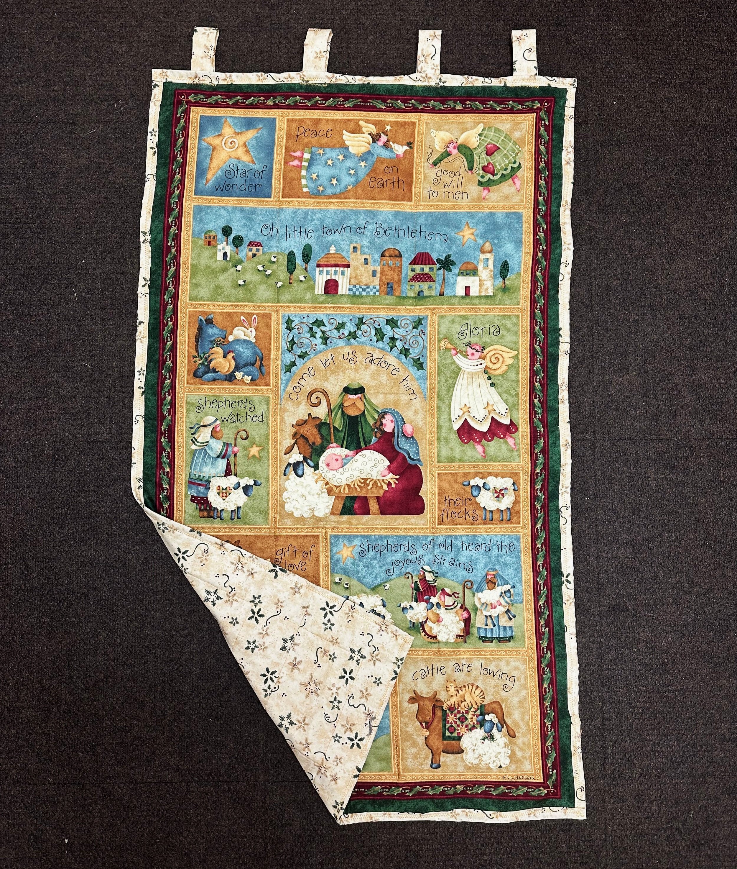 Christmas quilted wall hanging - 24"x42"