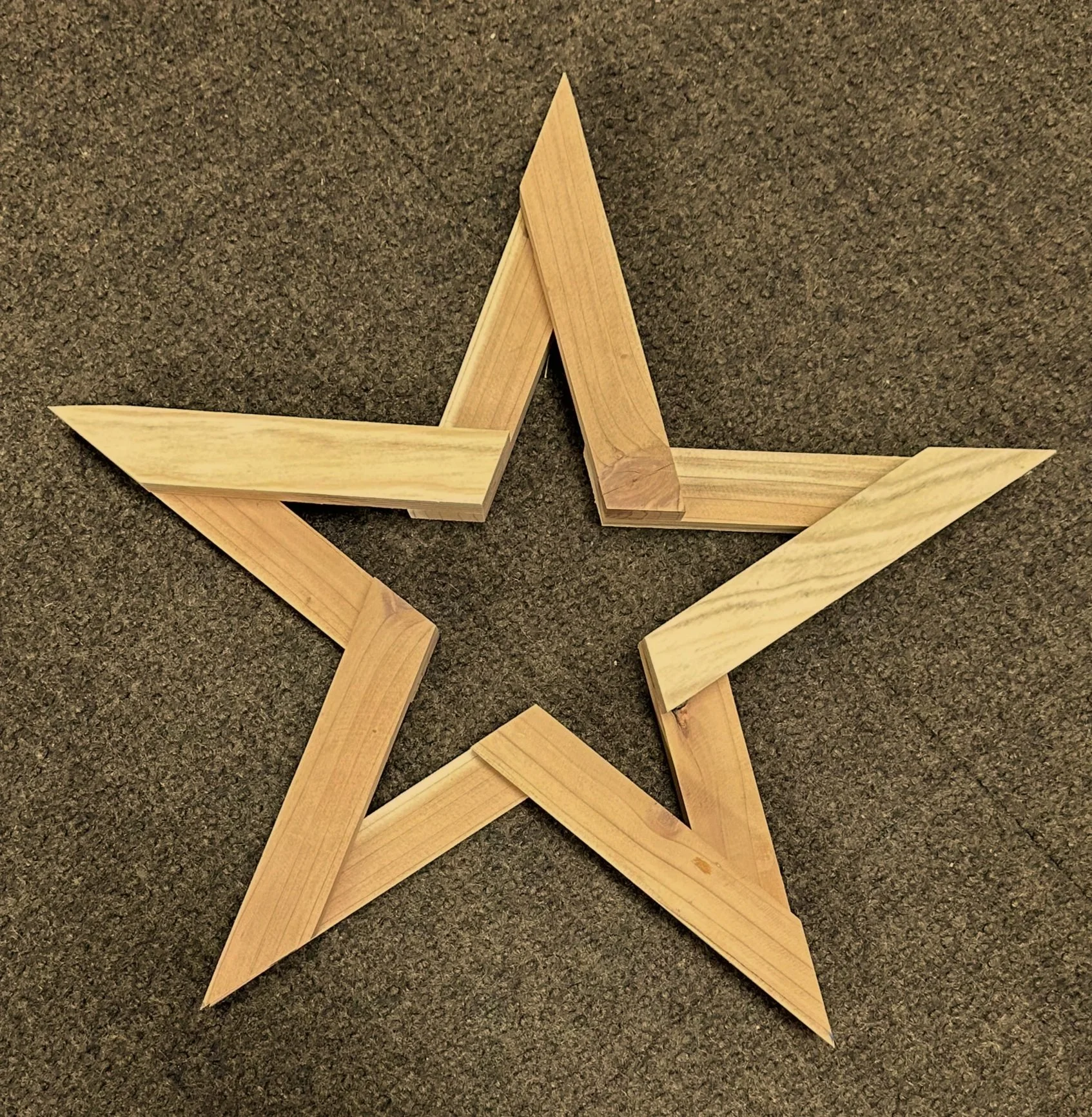 Wood star - 13" x 13"