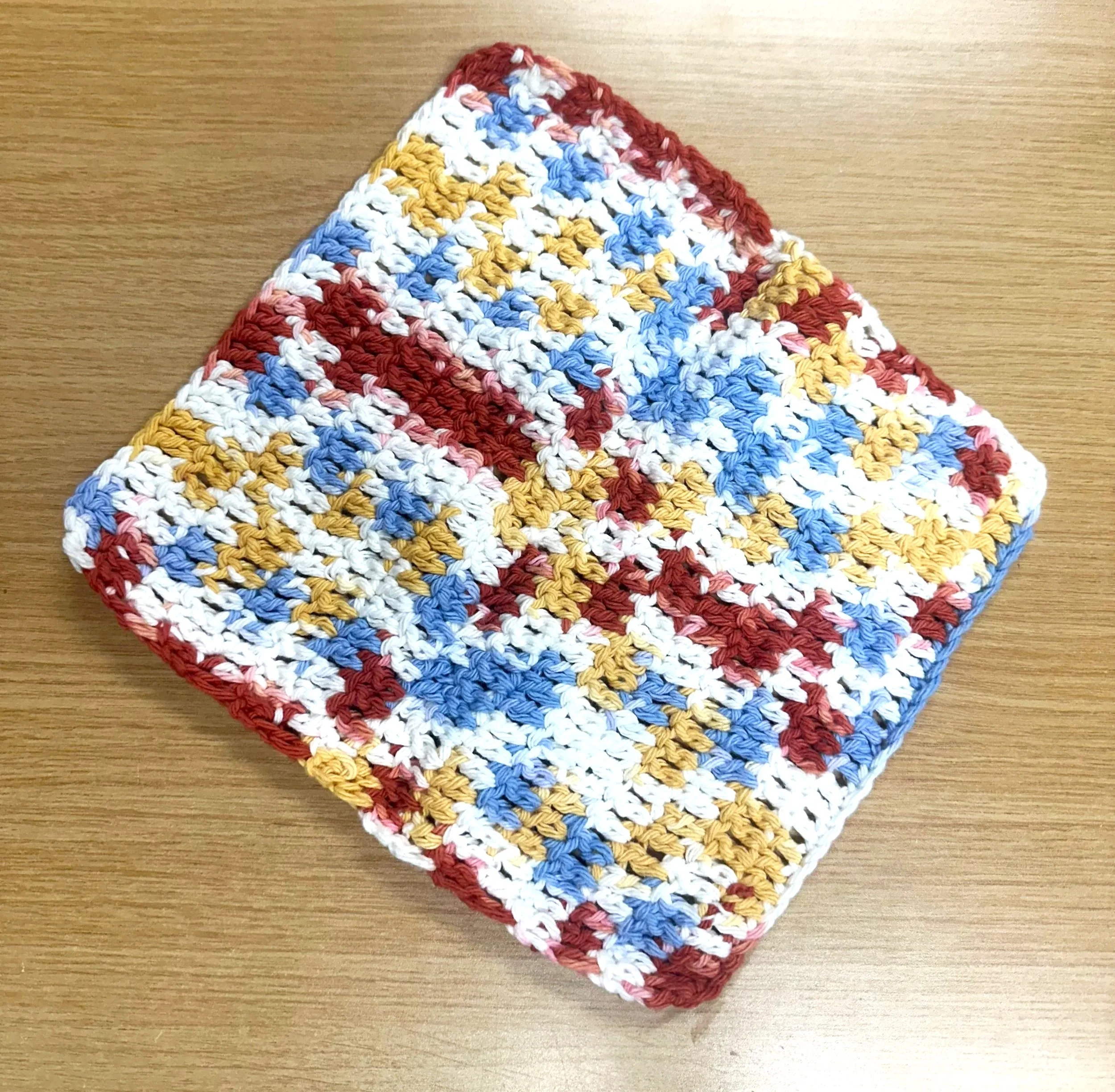 Crocheted wash cloth - 8" x 8"