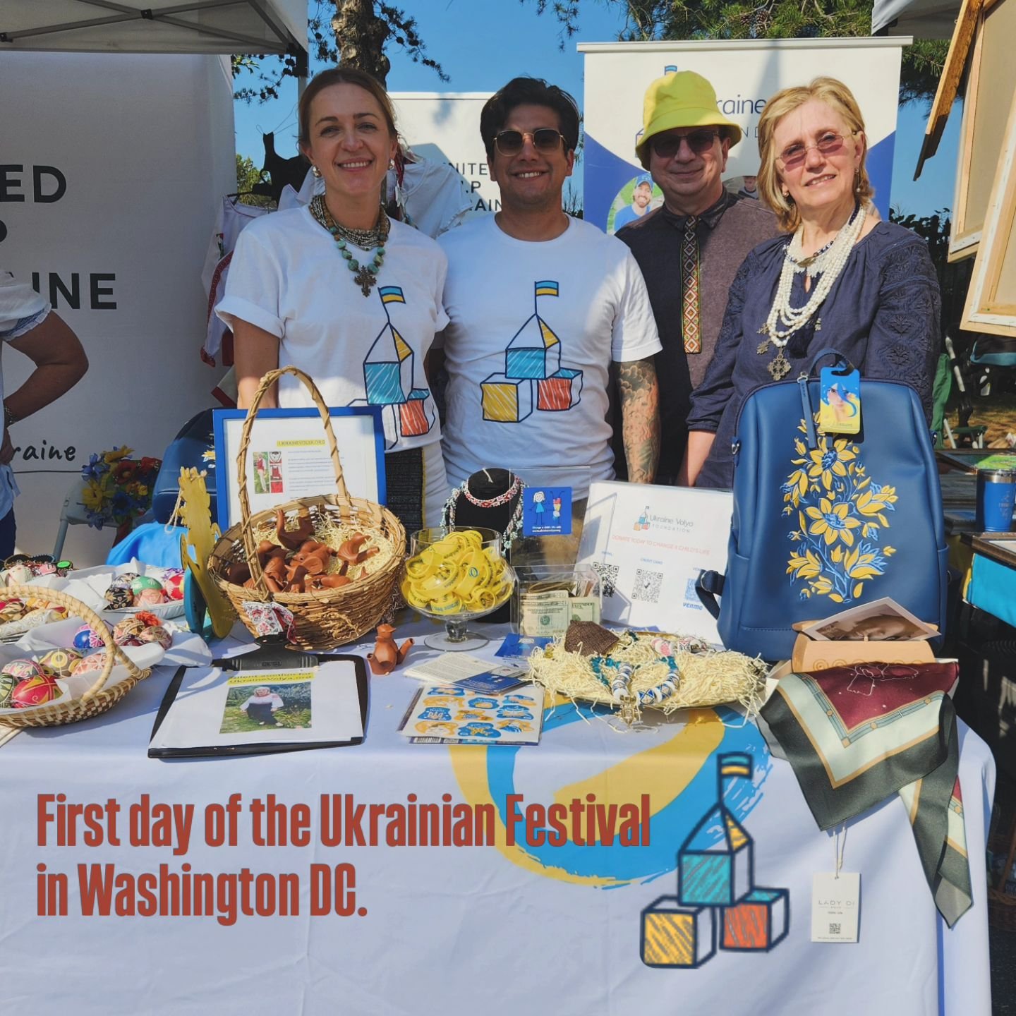 Yesterday was the first day of the Ukrainian Festival 8n Washington DC. Our organization participated this year to spread awareness about children's problems in Ukraine and our mission to support them. 
Come to visit today. You will try Ukrainian tra