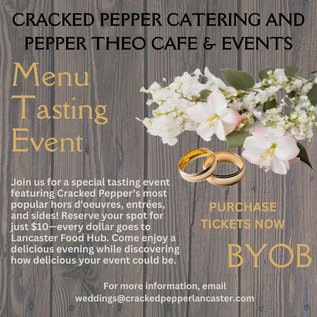 Looking for the right catering team for your upcoming wedding reception, rehearsal dinner, bridal shower, or engagement party?? Come see what Cracked Pepper has to offer! This special menu tasting at @peppertheocafeandevents  will give you an idea of