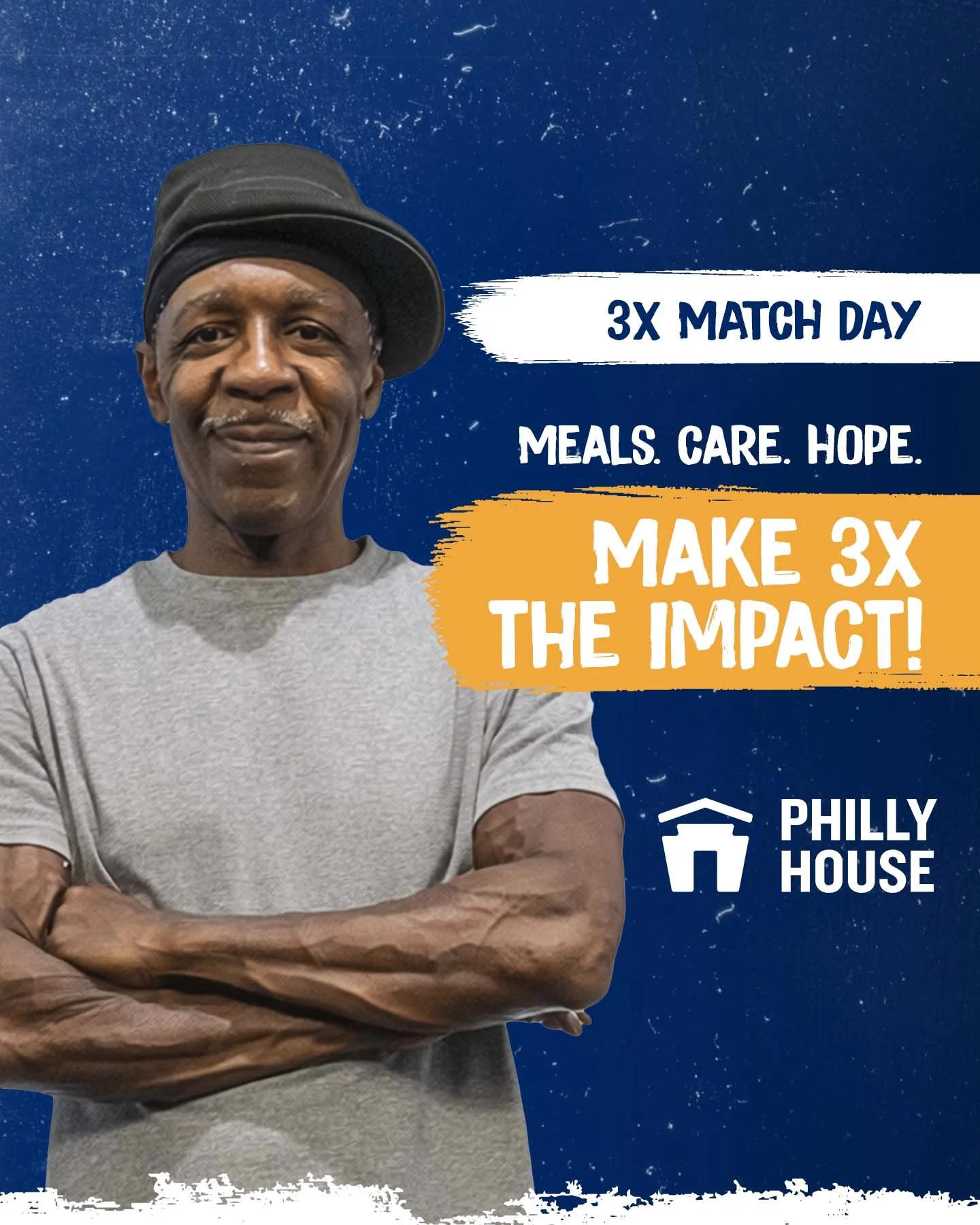Right now, more men than ever are turning to Philly House for life-changing resources: a hot meal, a safe bed, and hope for tomorrow. 🙏

And for a limited time, your impact goes even further. Every gift to Philly House is now being TRIPLED- helping 