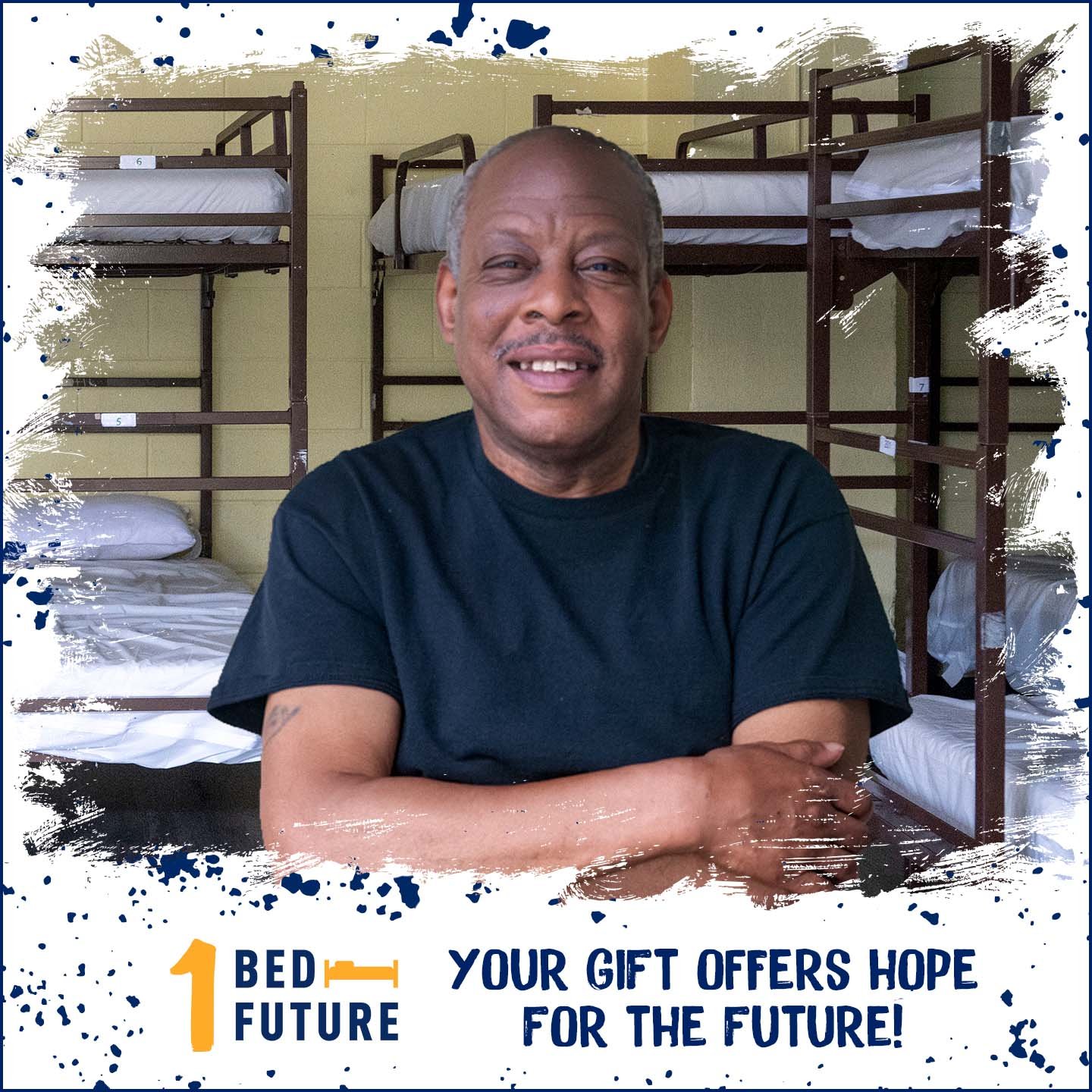 For just $25/mo, you can become a 1bed:1future sponsor, providing a safe bed and supportive  care for a night each month for a man on his journey toward transformation.

Your monthly support helps neighbors facing:
🙏 Homelessness
🙏 Poverty
🙏 Traum
