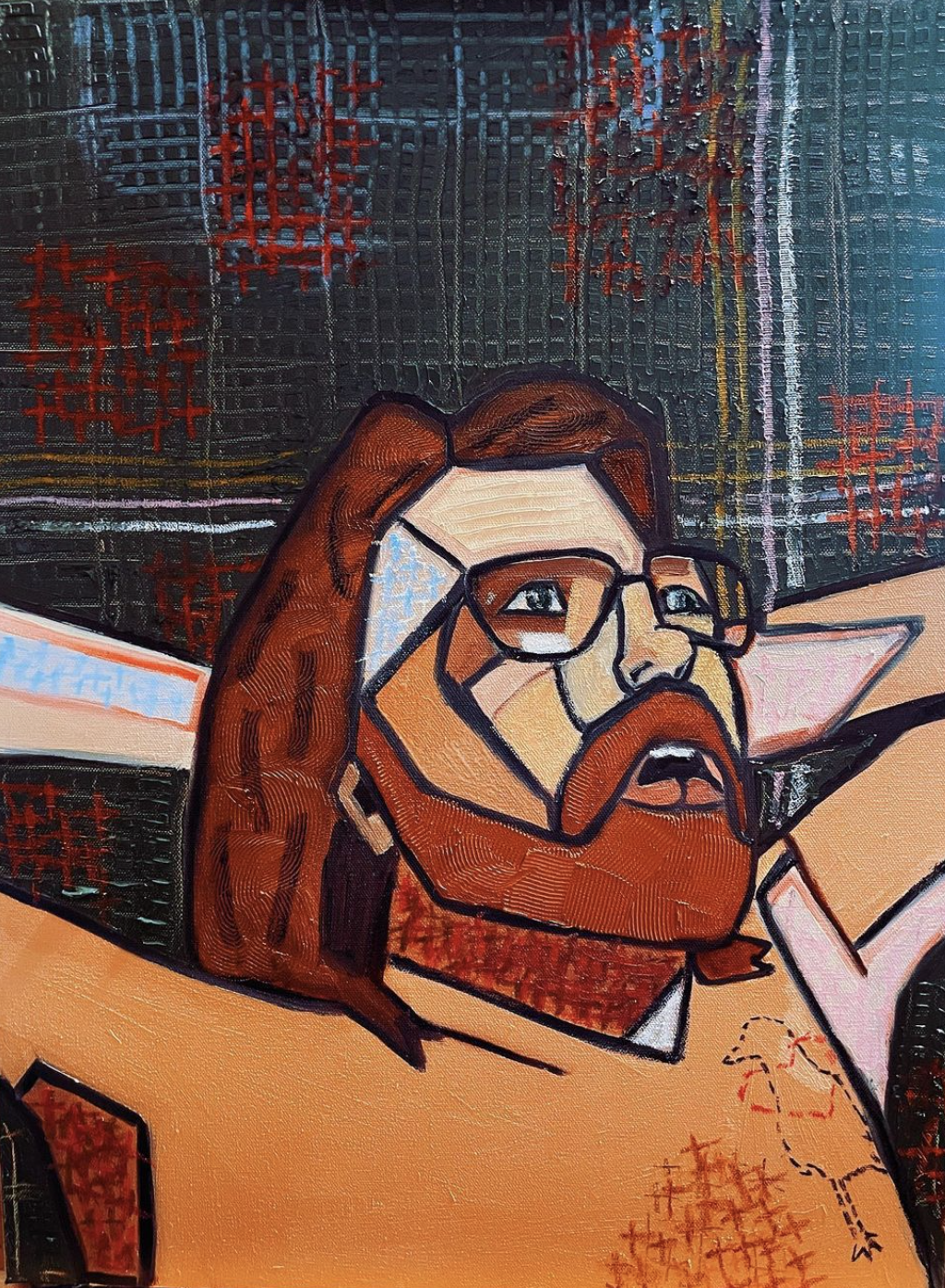 Portrait of Ira, Oil and Oil Pastels on Canvas, 18"x24"