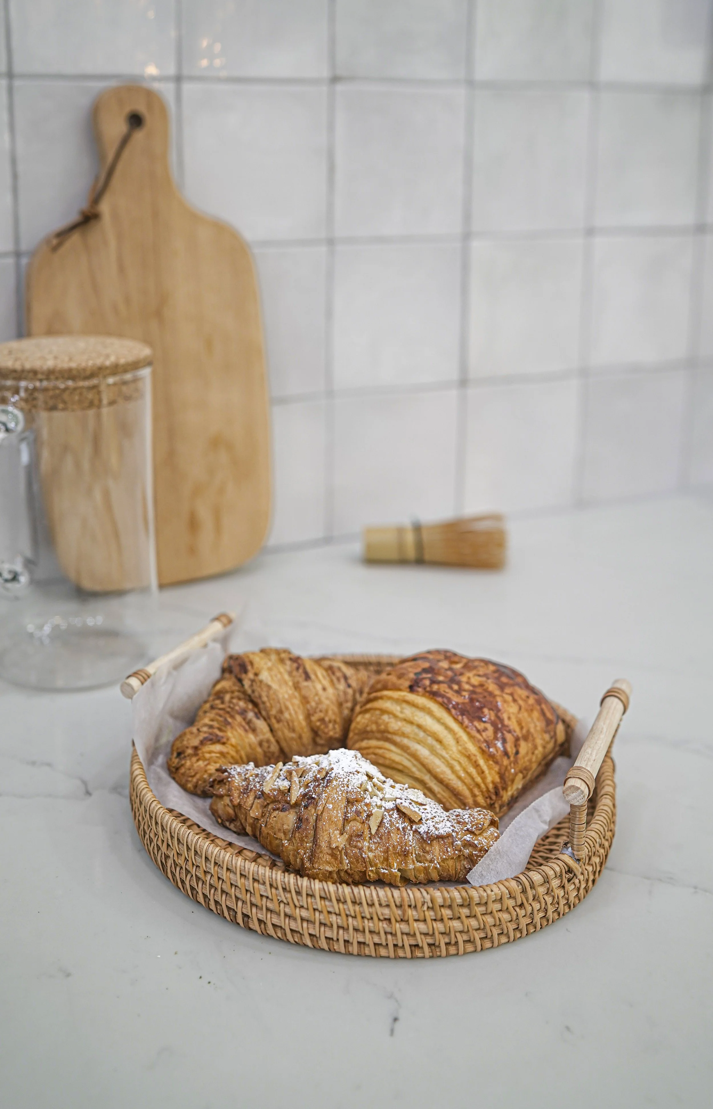 Modern bakery cafe  croissants 