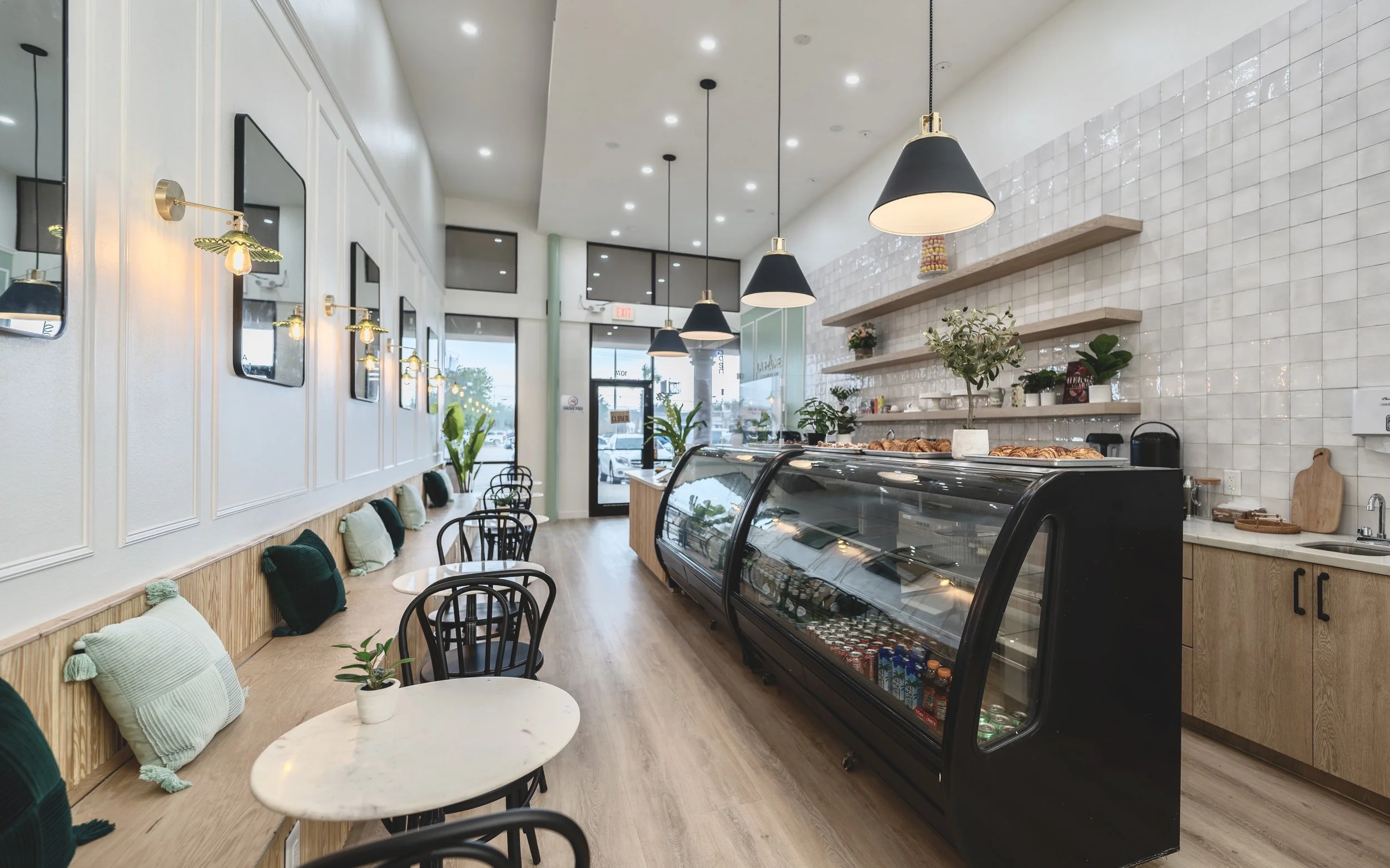 Modern bakery cafe interior 