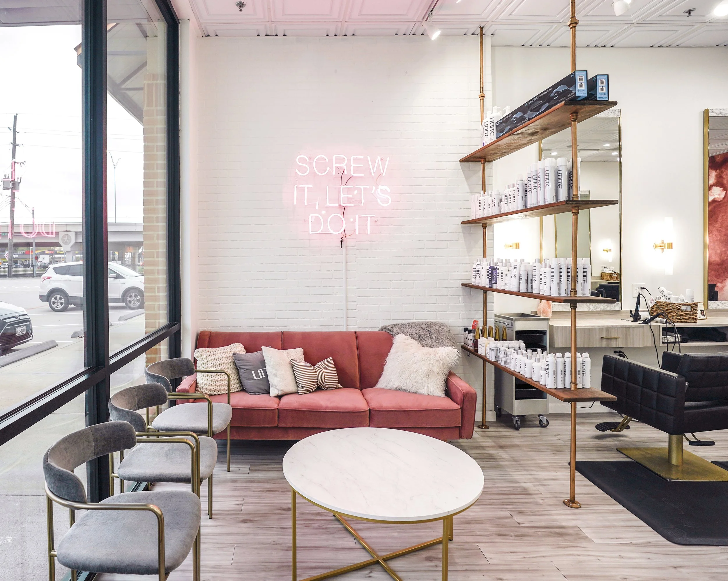 Modern hair studio interior design