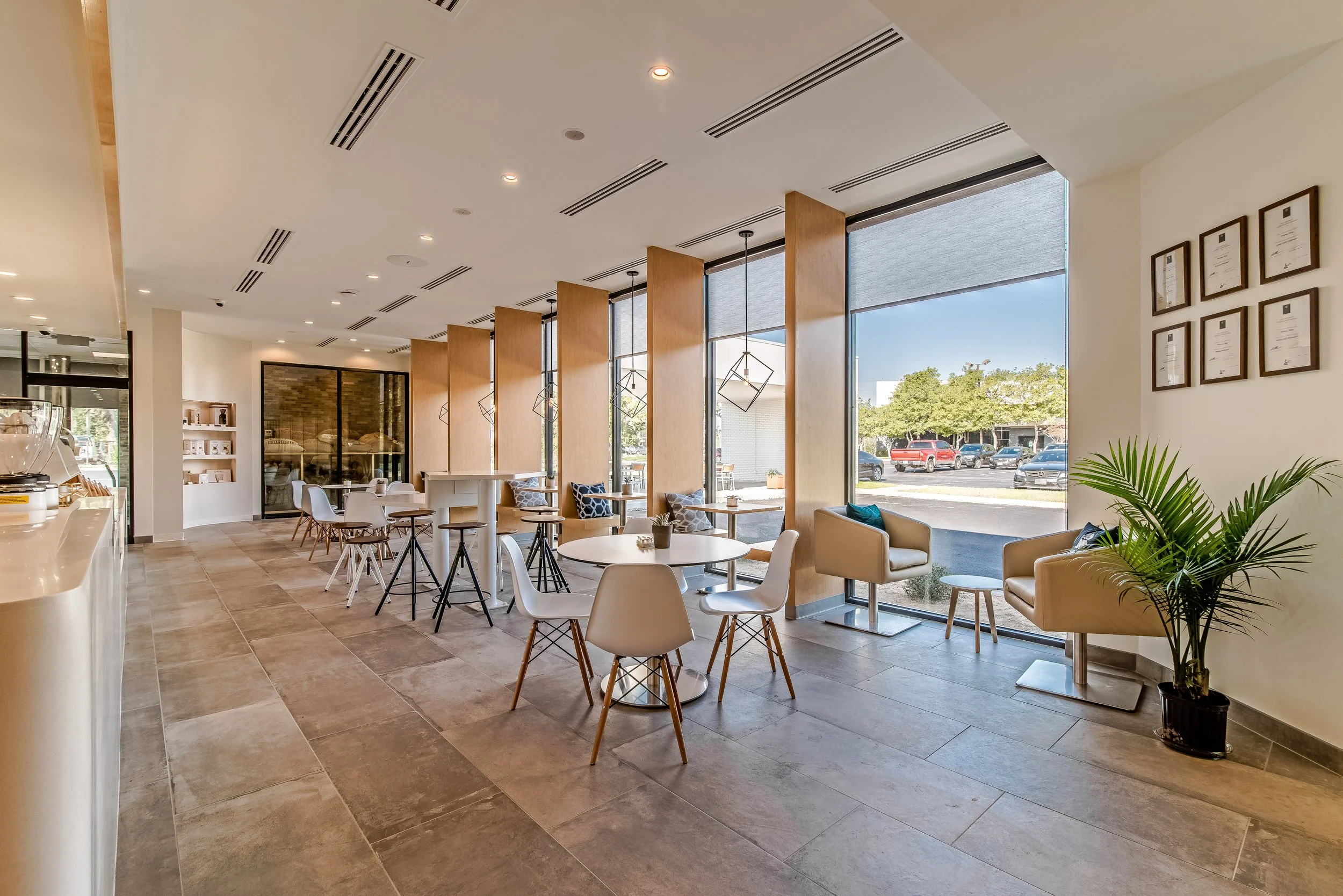 Modern interior Coffee shop sitting area
