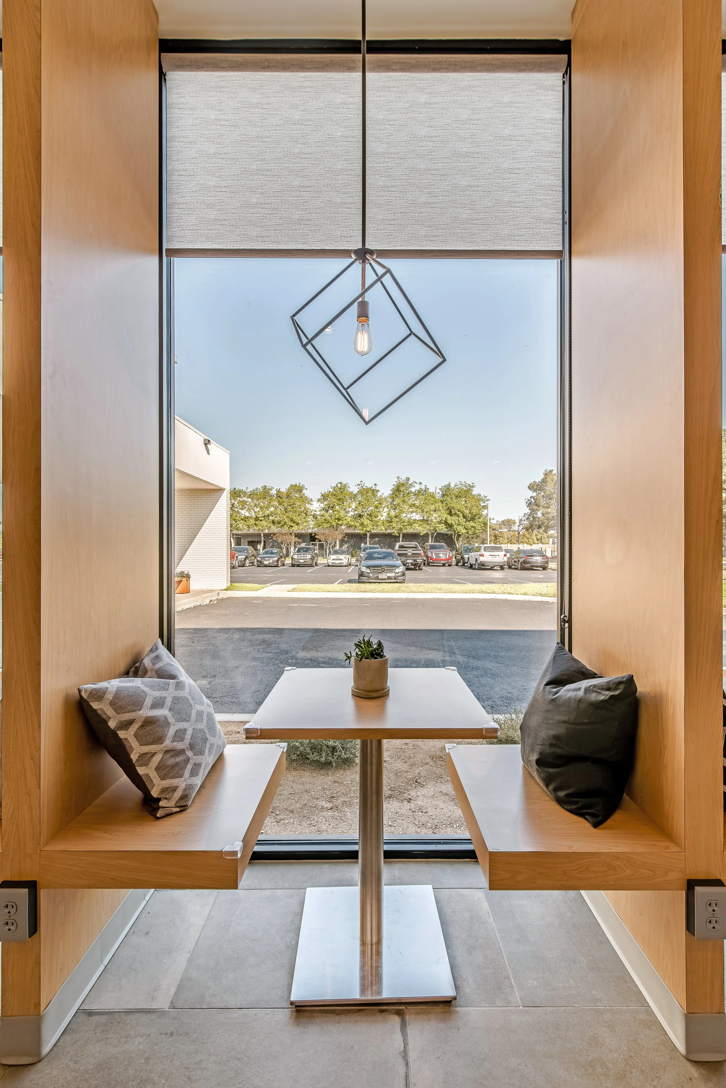 Modern interior design cafe sitting area