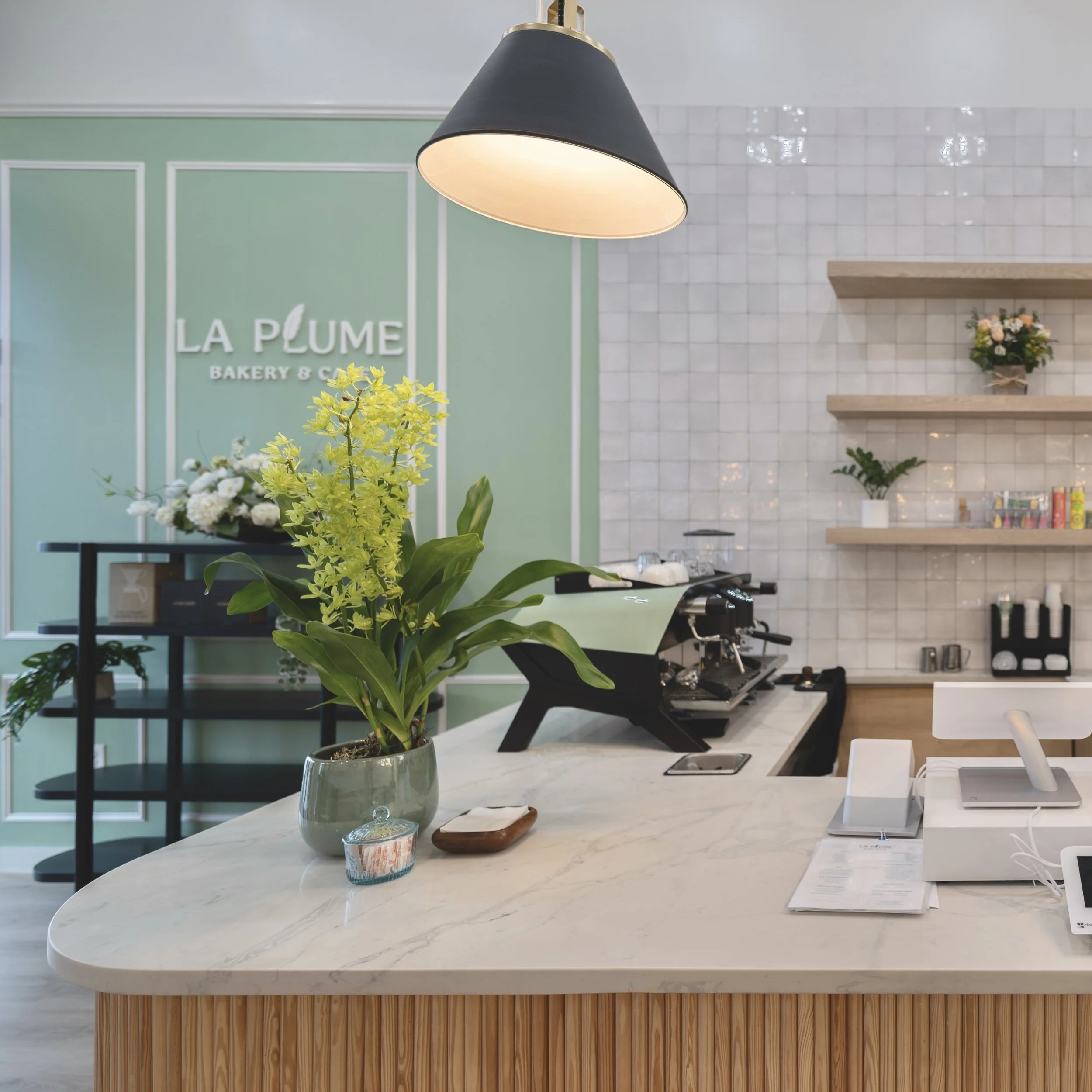 Modern bakery cafe interior design