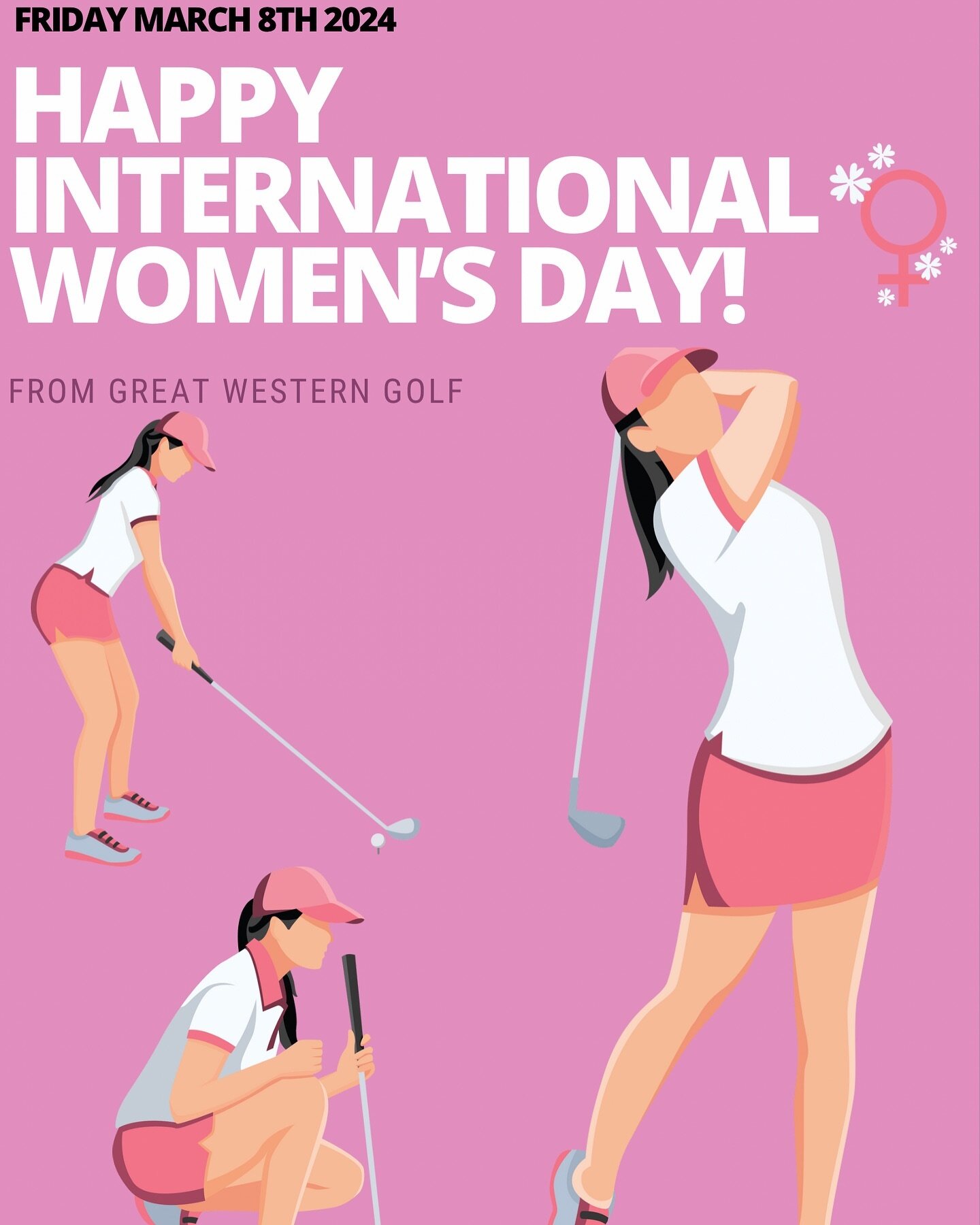 Happy #InternationalWomensDay from all of us here at Great Western Golf! 🏌🏼&zwj;♀️💕

Here&rsquo;s to celebrating all women and the achievements of female golfers today and every other day of the year! 😊

Head to our stories to see some female gol