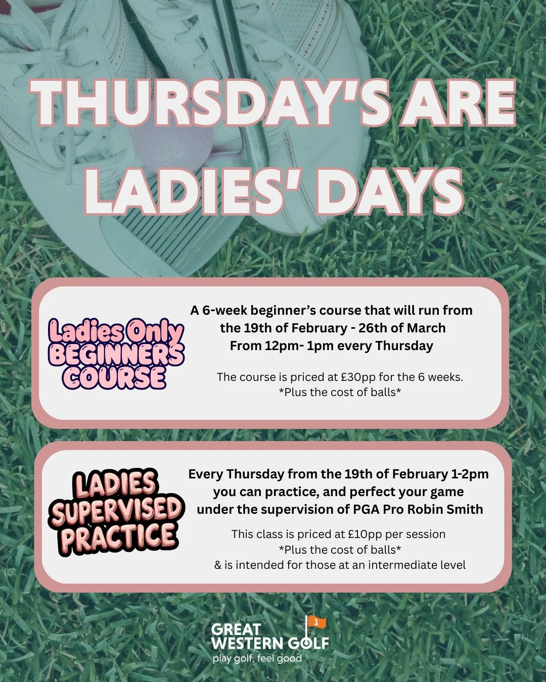 Thursdays are for the ladies here at Great Western Golf! 

#ladiesgolf #womensgolf #womensgolfclass #womensgolflessons #golflessons