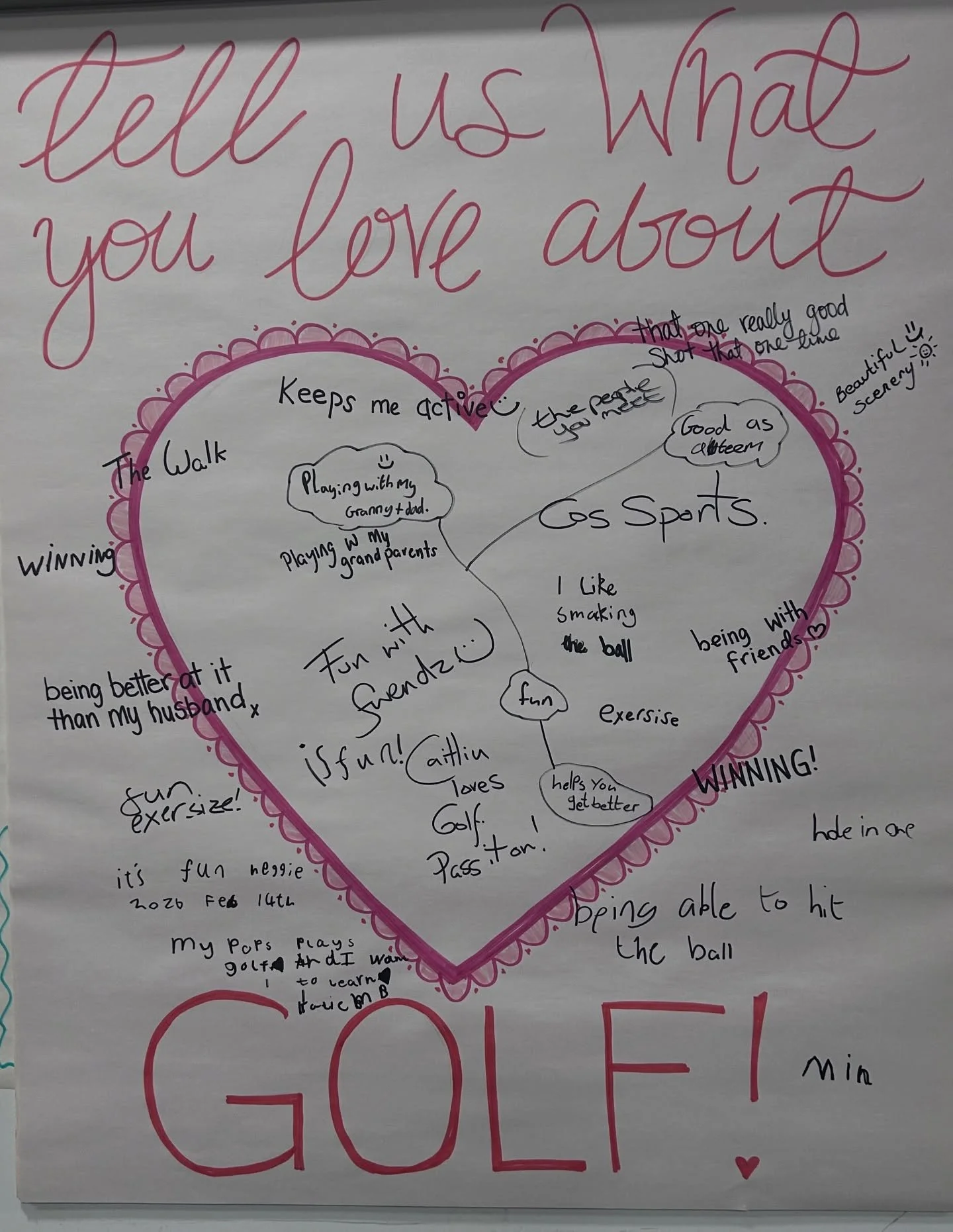 Our Valentine&rsquo;s poster is overflowing with golf love! ❤️ Zoom in to read every message, and share your answer below to spread the love even further 😘