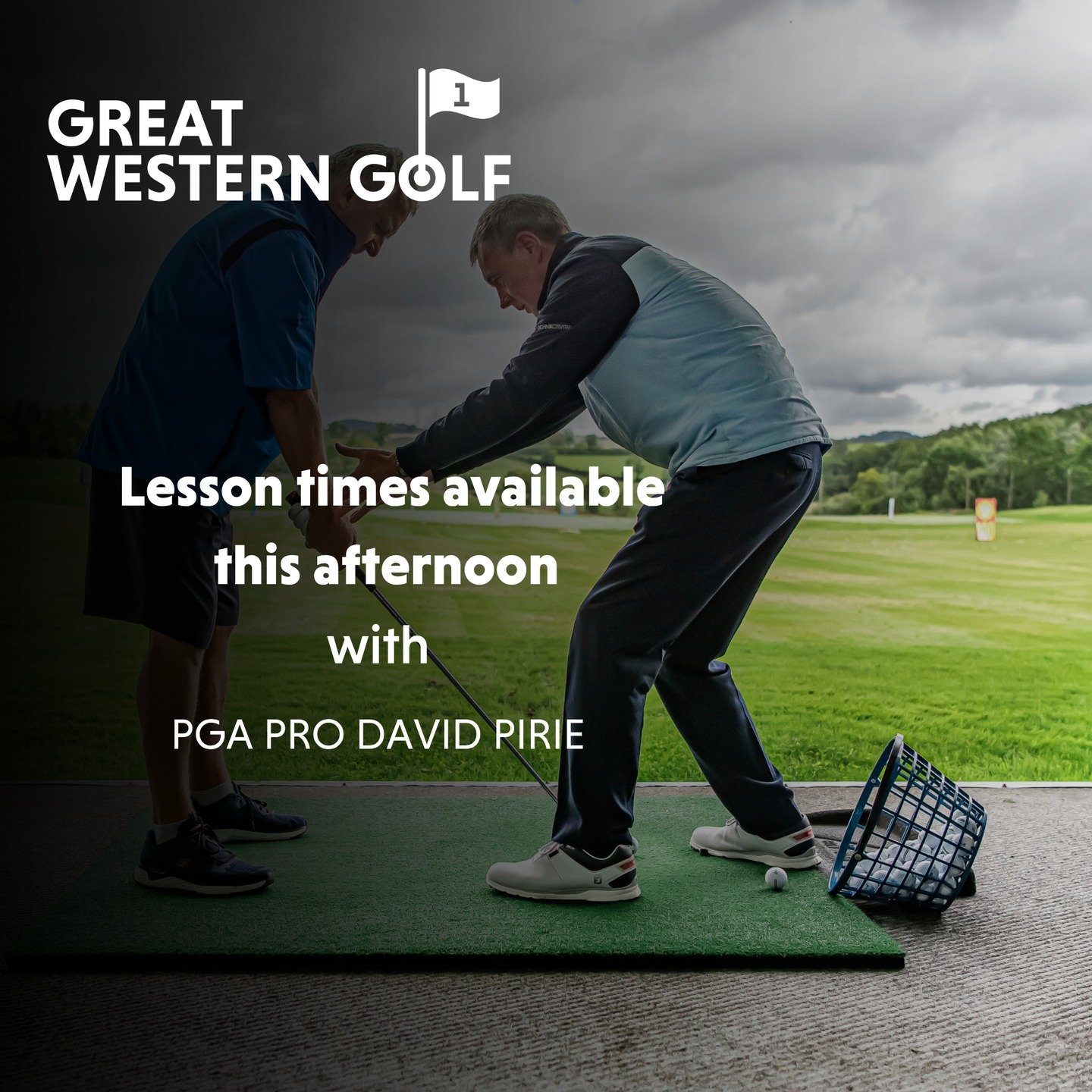 David has some lesson times available this afternoon. You can book online or call us on 0141 944 4141 and we can sort it for you! 🏌️&zwj;♂️